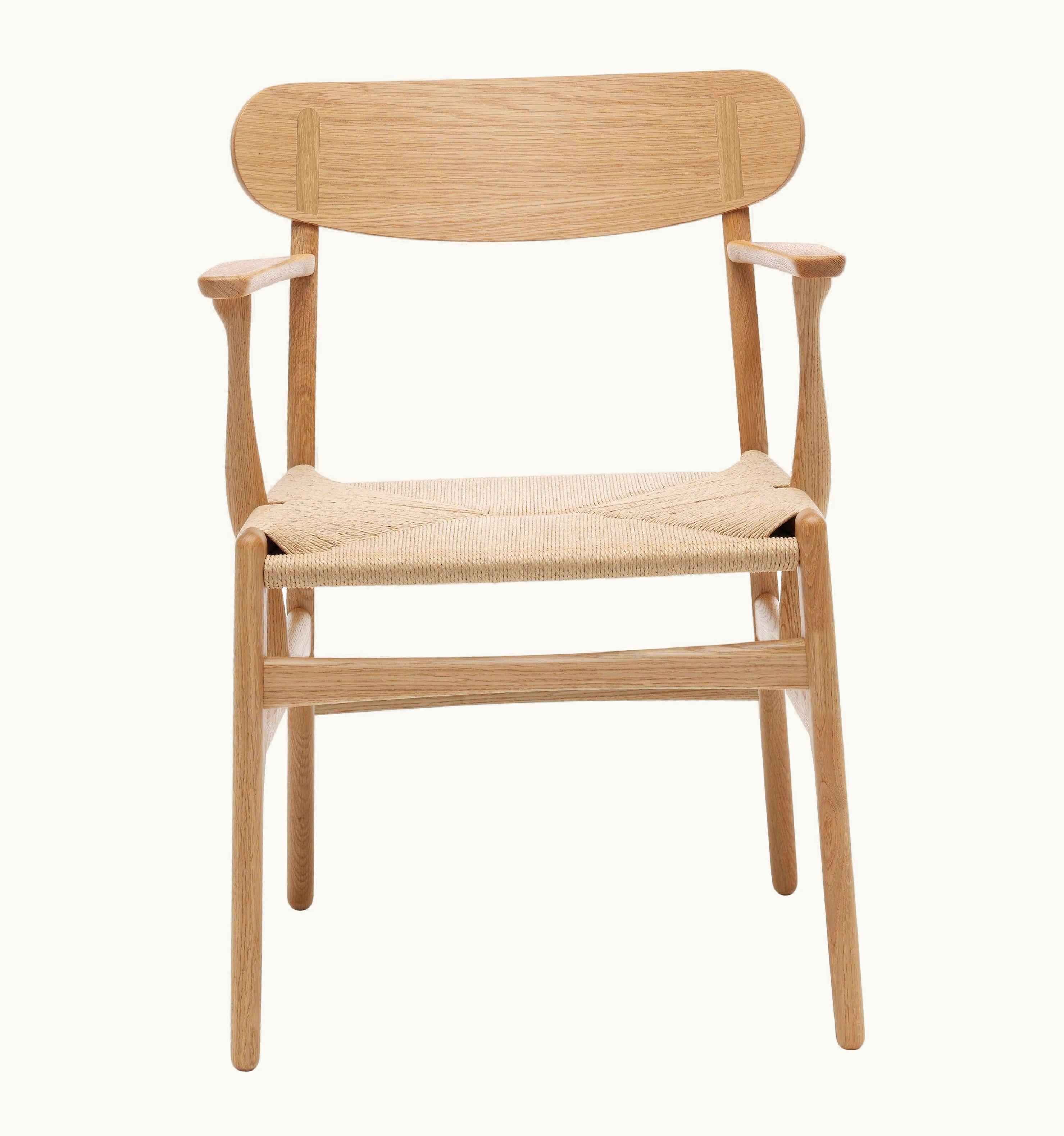 Hans J. Wegner Hans J. Wegner CH26 Dining Chair In Oak Oil With Natural Papercord Seat By Hans J. Wegner