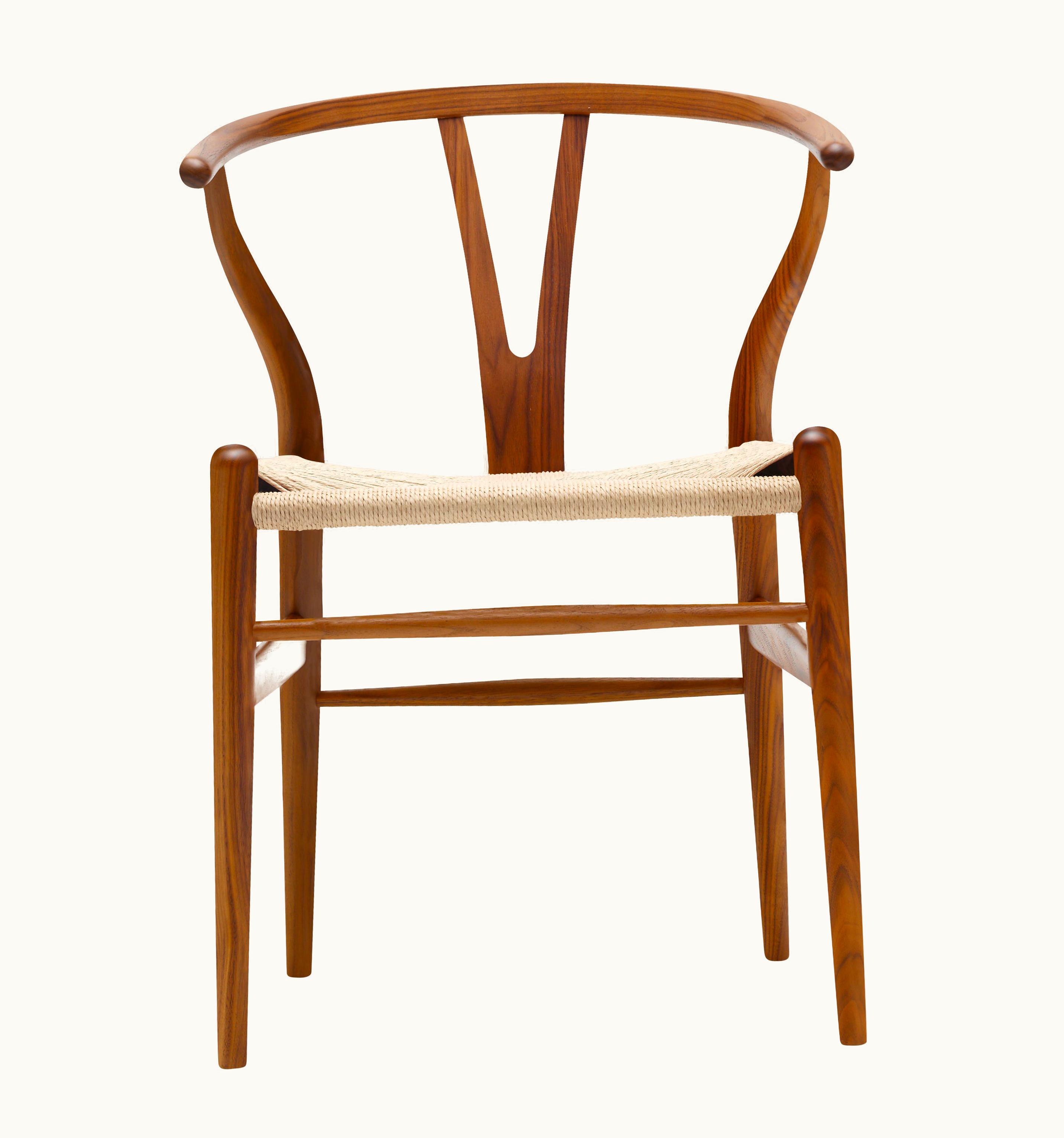 Hans J. Wegner Hans J. Wegner CH24 Wishbone Chair In Walnut Lacquer With Natural Papercord Seat By Hans Wegner