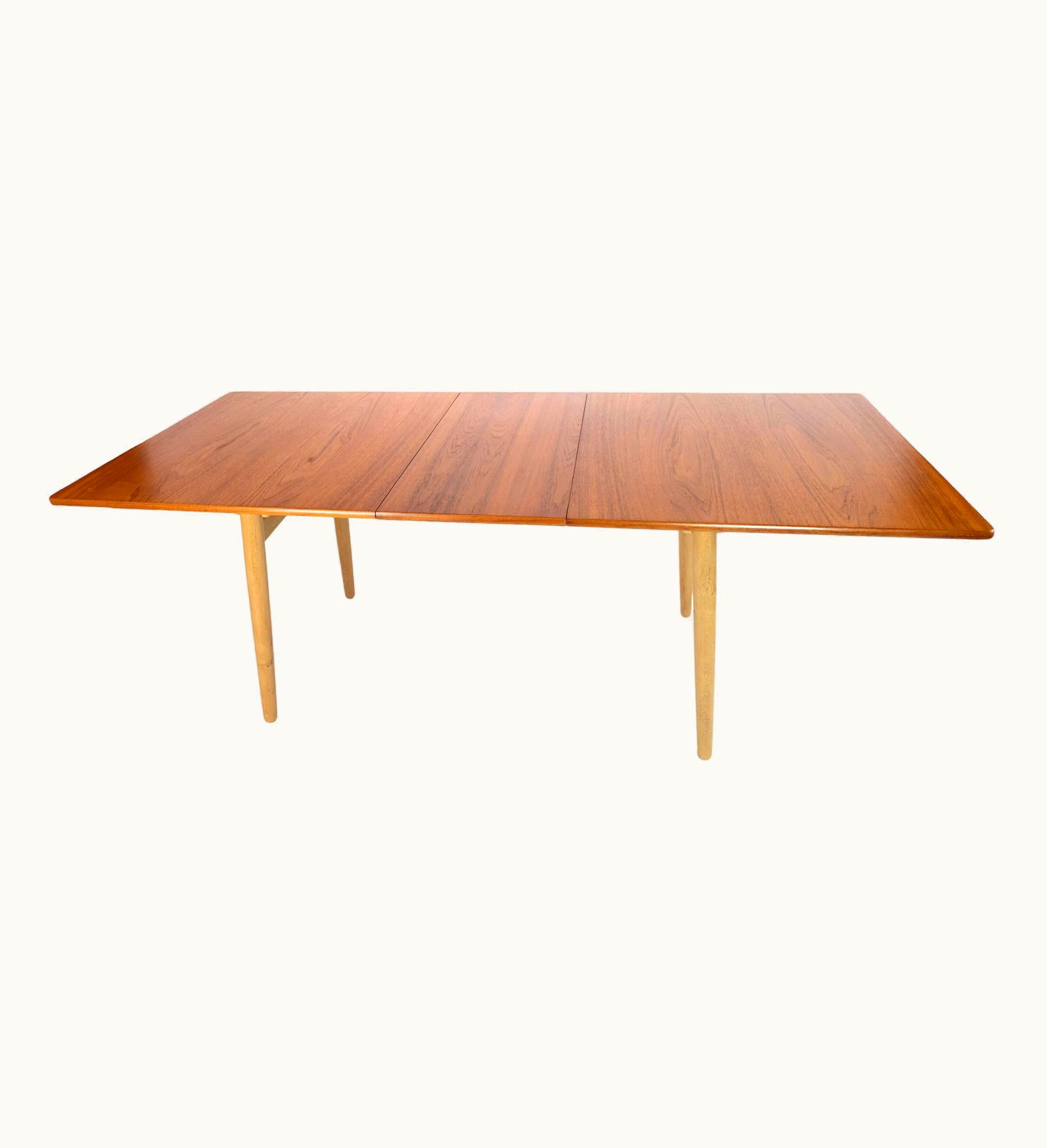Hans J. Wegner Hans J. Wegner Dining Table In Teak And Oak With Extensions Designed By Hans J. Wegner