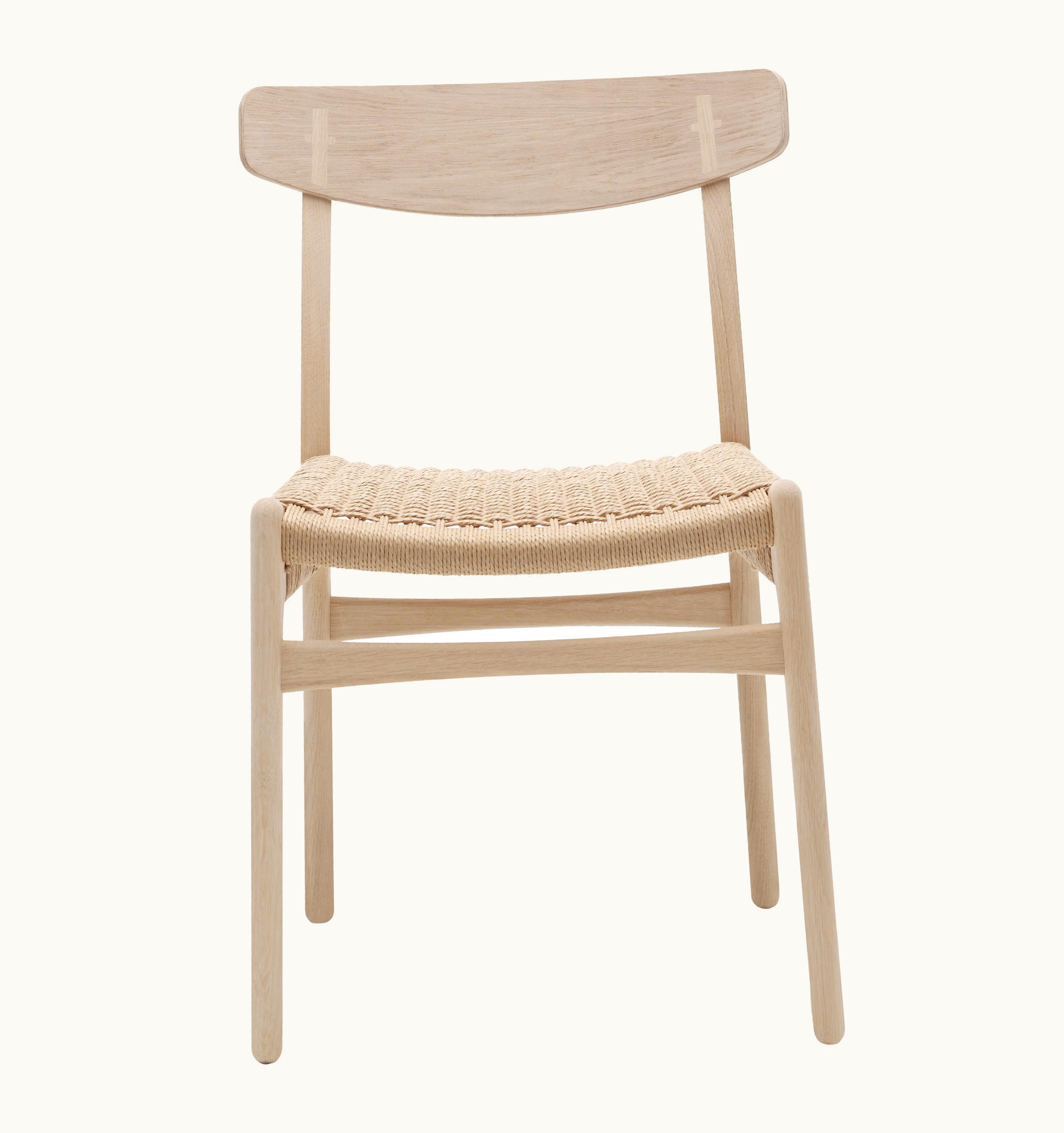 Hans J. Wegner Hans J. Wegner CH23 Dining Chair In Oak Soap With Natural Papercord Seat By Hans J. Wegner