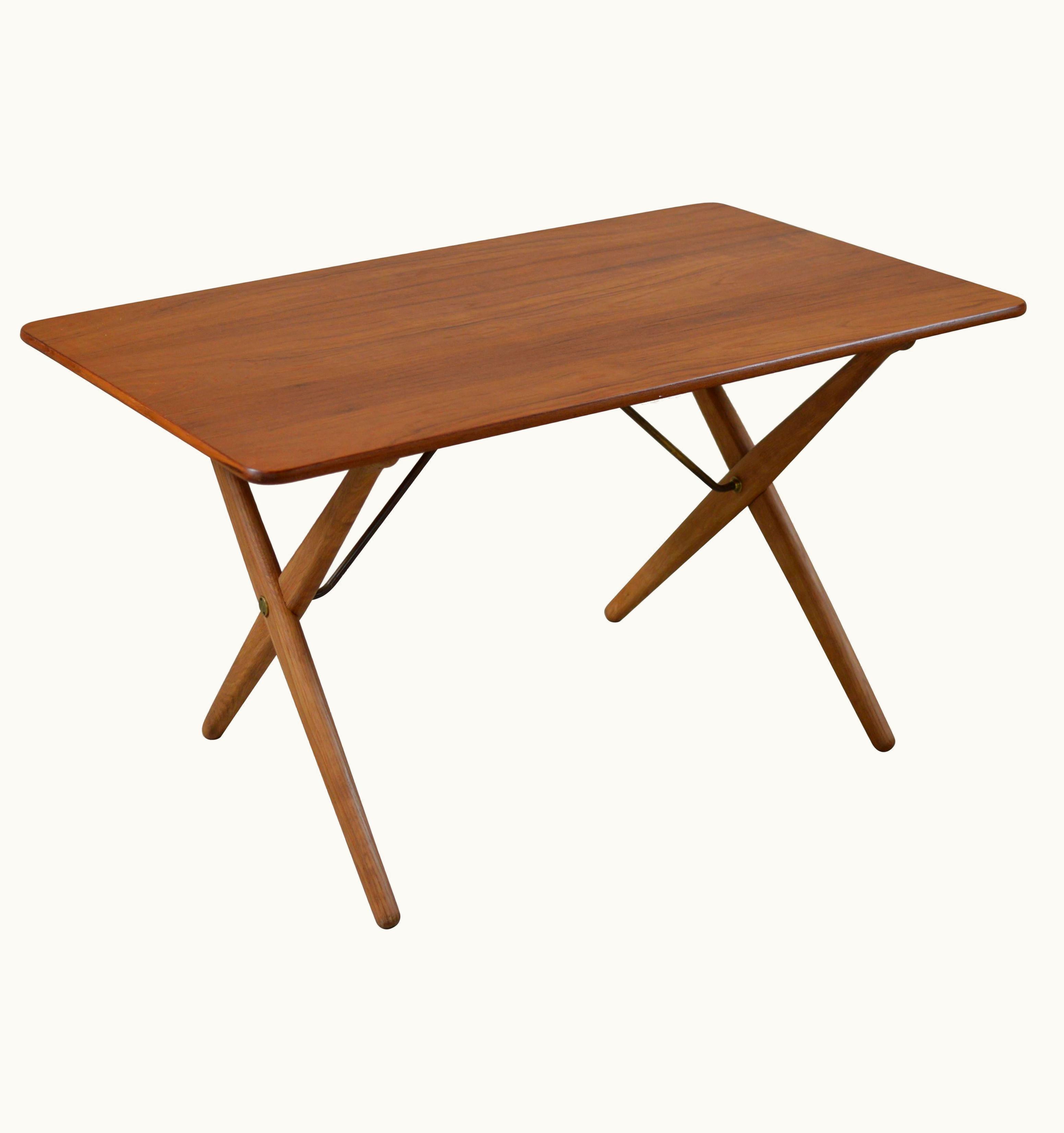 Hans J. Wegner Hans J. Wegner AT 308 Table With Brass Stretchers By Andreas Tuck