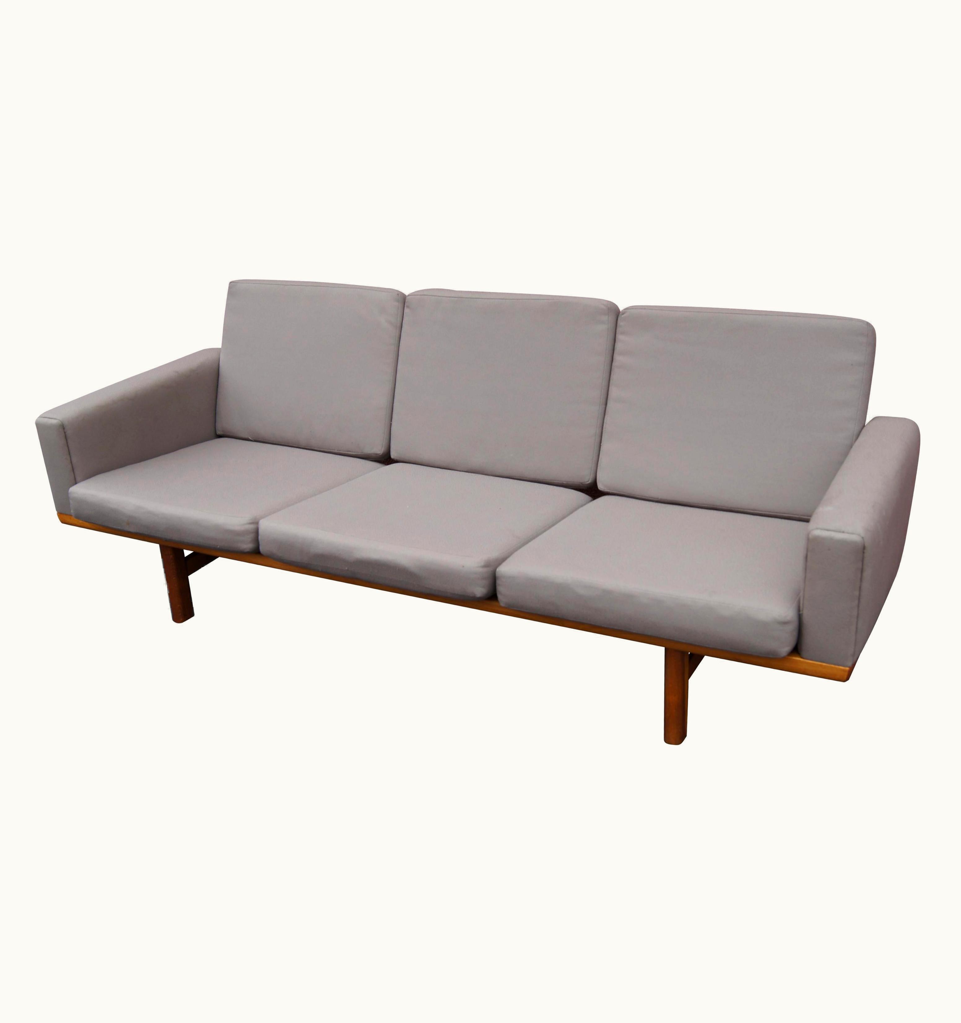 Hans J. Wegner Hans J. Wegner Three-Seat Oak-Framed Sofa, Model GE-236, By Hans Wegner For GETAMA