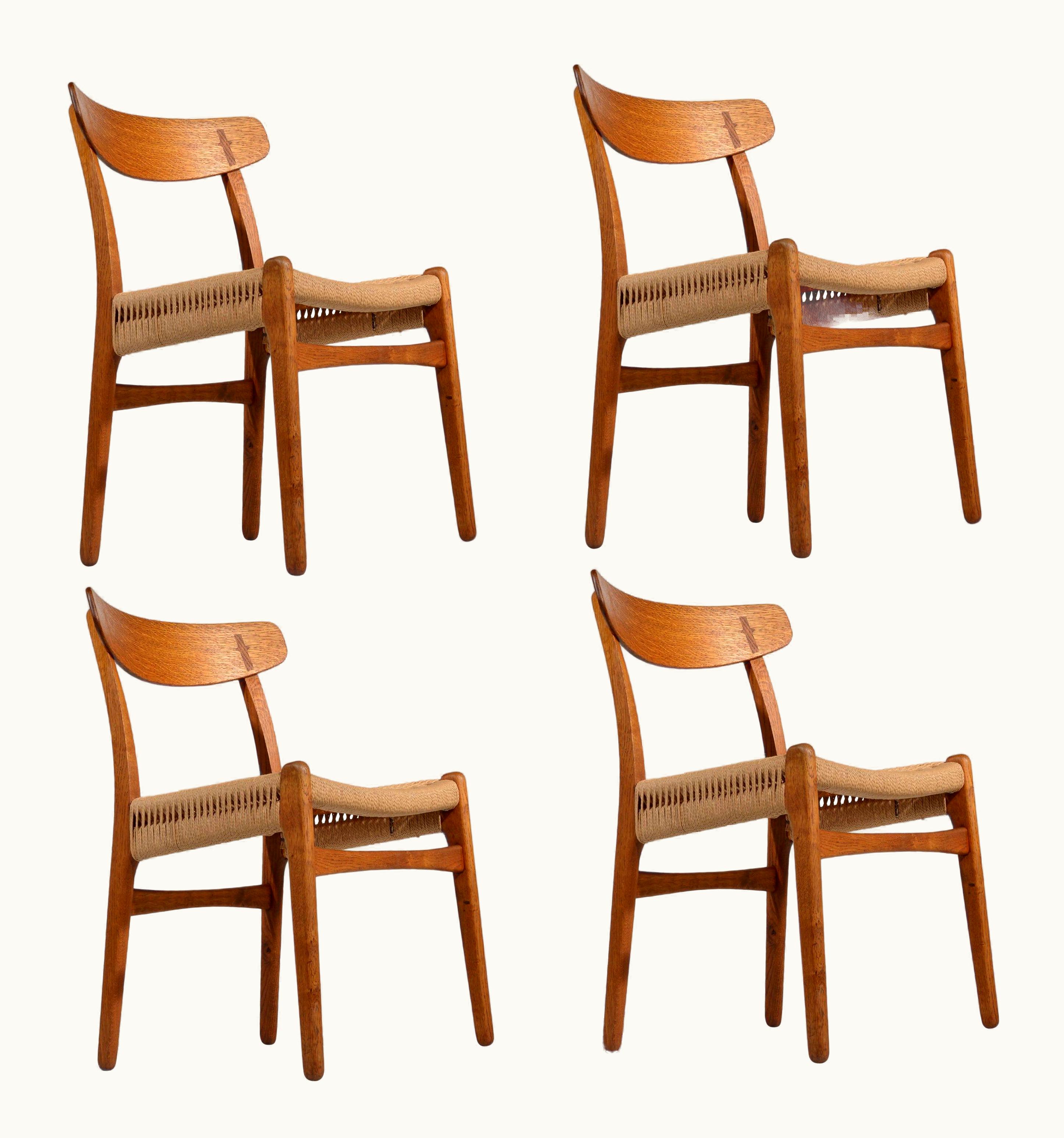 Hans J. Wegner Hans J. Wegner Early Hans Wegner Dining Chairs Model CH-23 By Carl Hansen & Son, Denmark