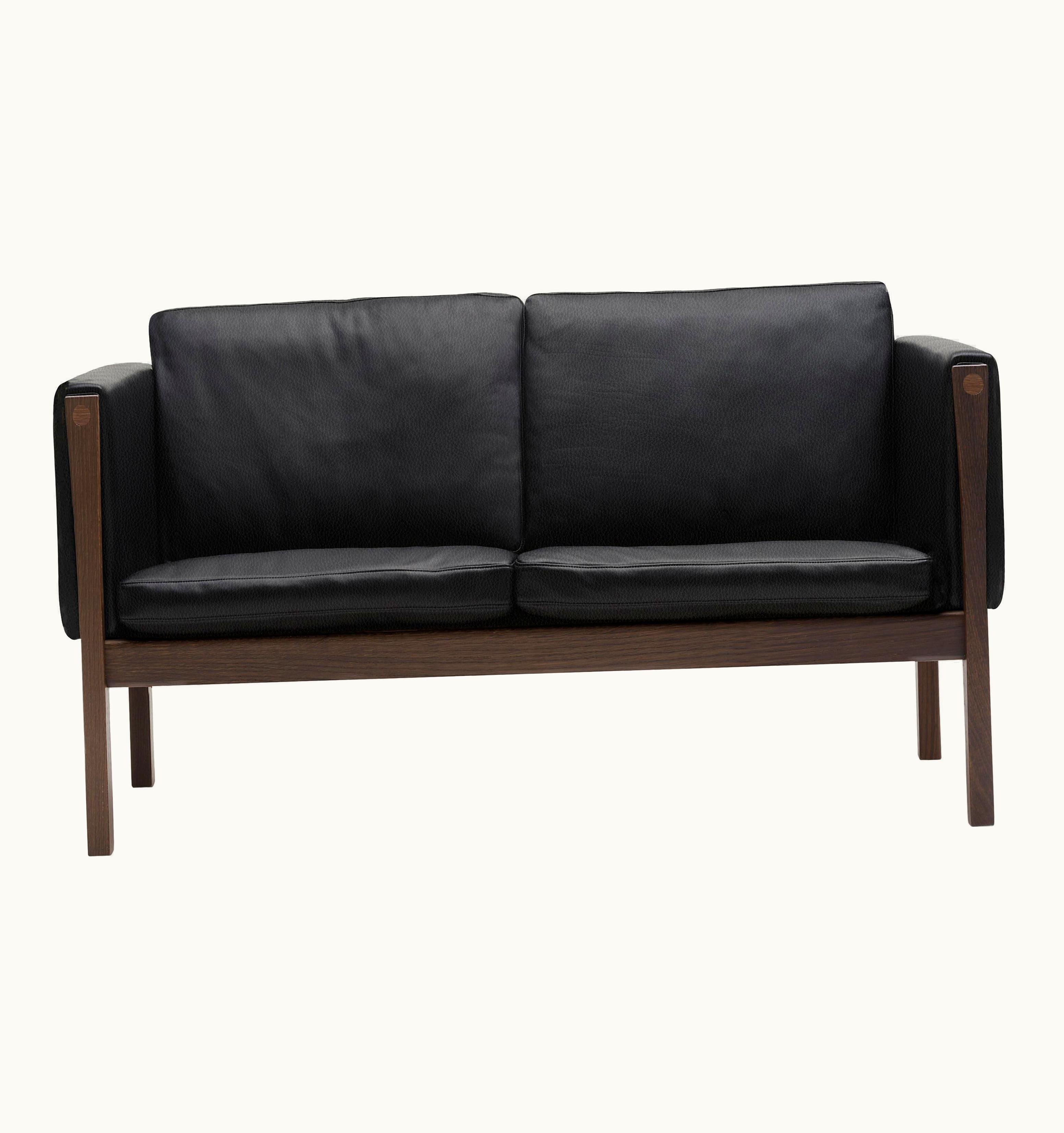 Hans J. Wegner Hans J. Wegner CH162 Sofa In Walnut Oil Frame With Leather Upholstery By Hans J. Wegner