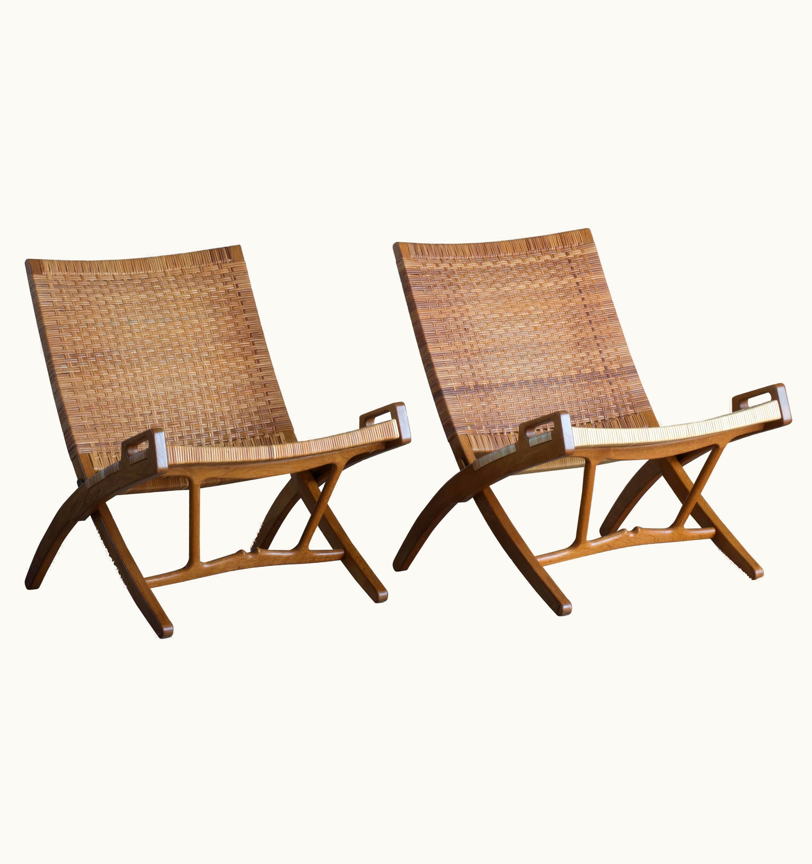Hans J. Wegner Hans J. Wegner Pair Of Folding Chairs For Johannes Hansen