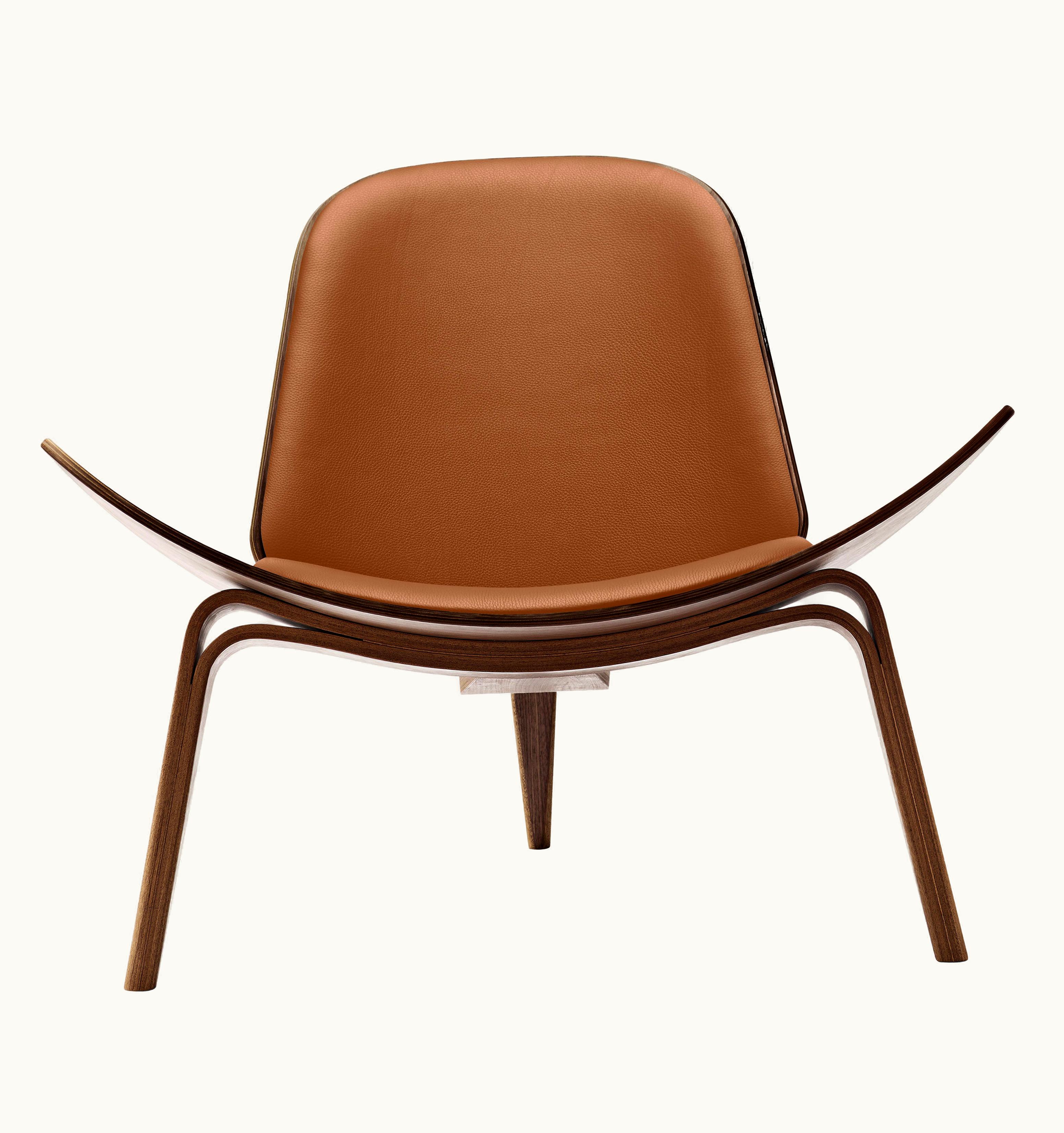 Hans J. Wegner Hans J. Wegner CH07 Shell Chair In Walnut Oil With Thor 307 Leather Seat By Hans J. Wegner