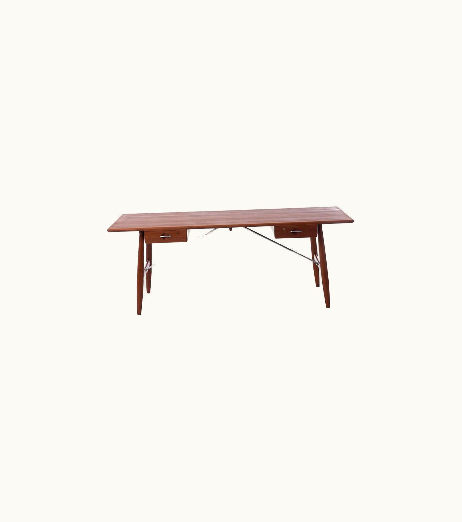 Hans J. Wegner Hans J. Wegner Hans J Wegner Solid Teak Architect's Desk Model 571