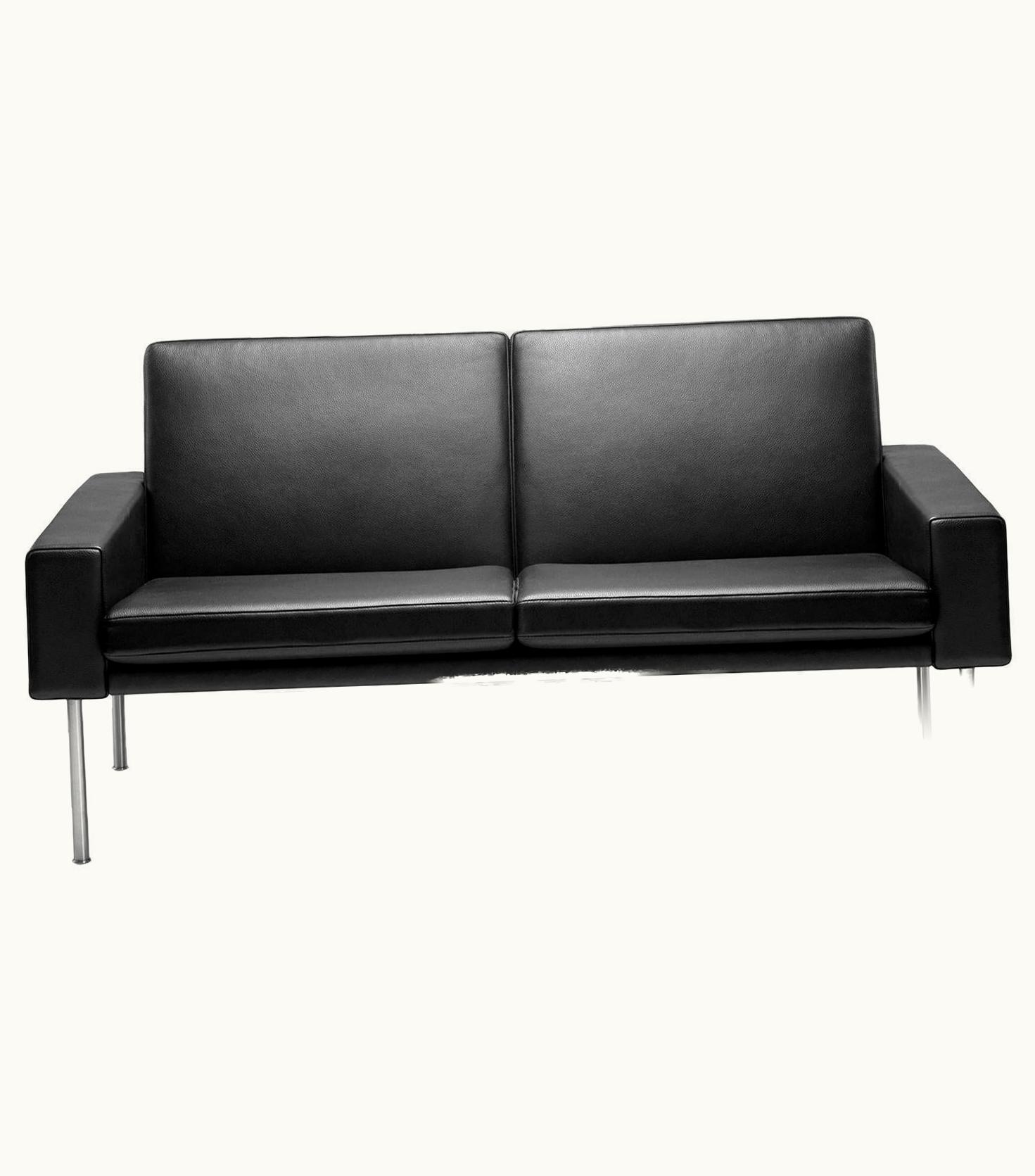 Hans J. Wegner Hans J. Wegner GE-34 Loveseat, Brushed Steel