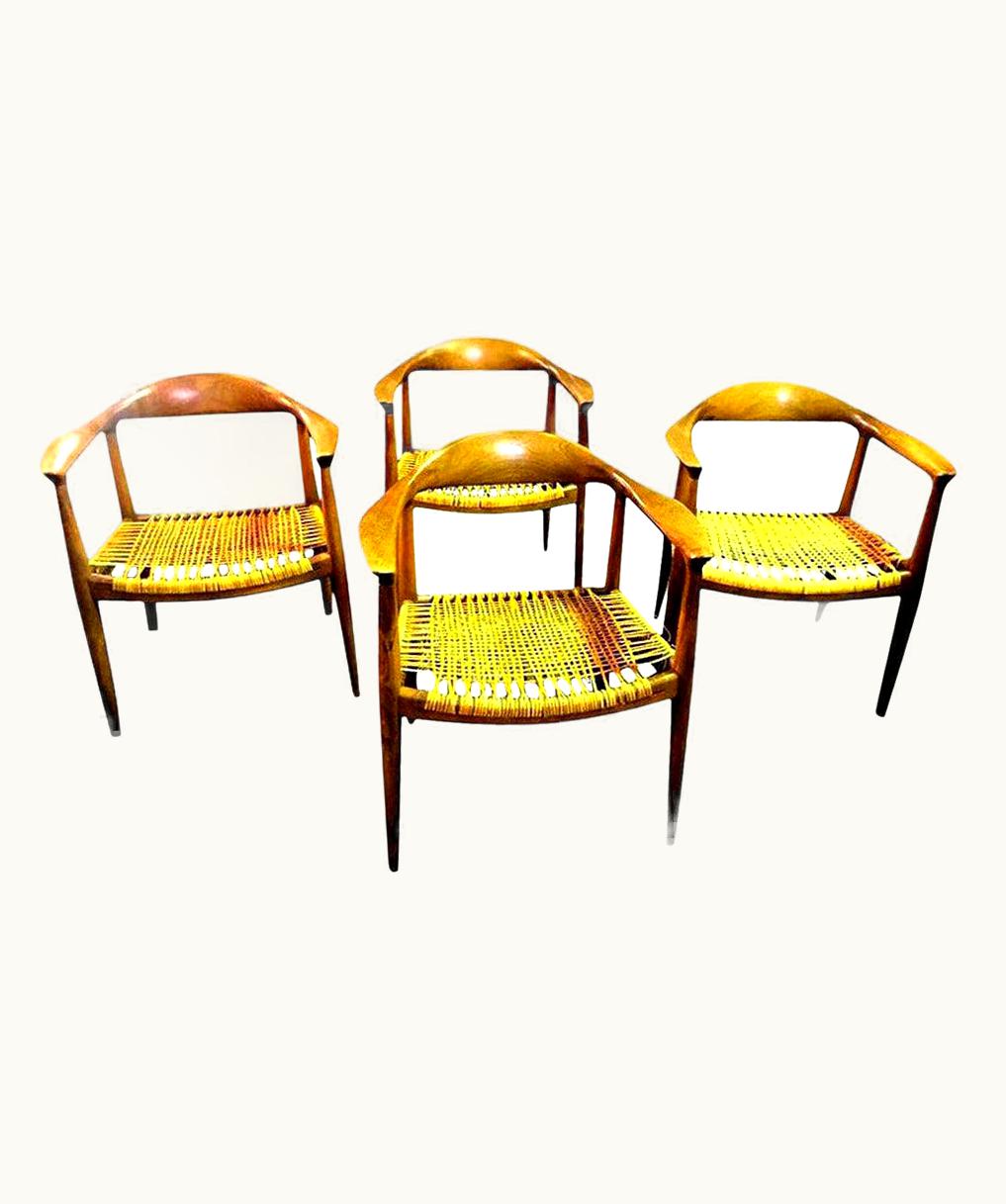 Hans J. Wegner Hans J. Wegner Original Danish JH-501 Chairs By Johannes Hansen For Knoll, Set Of 4