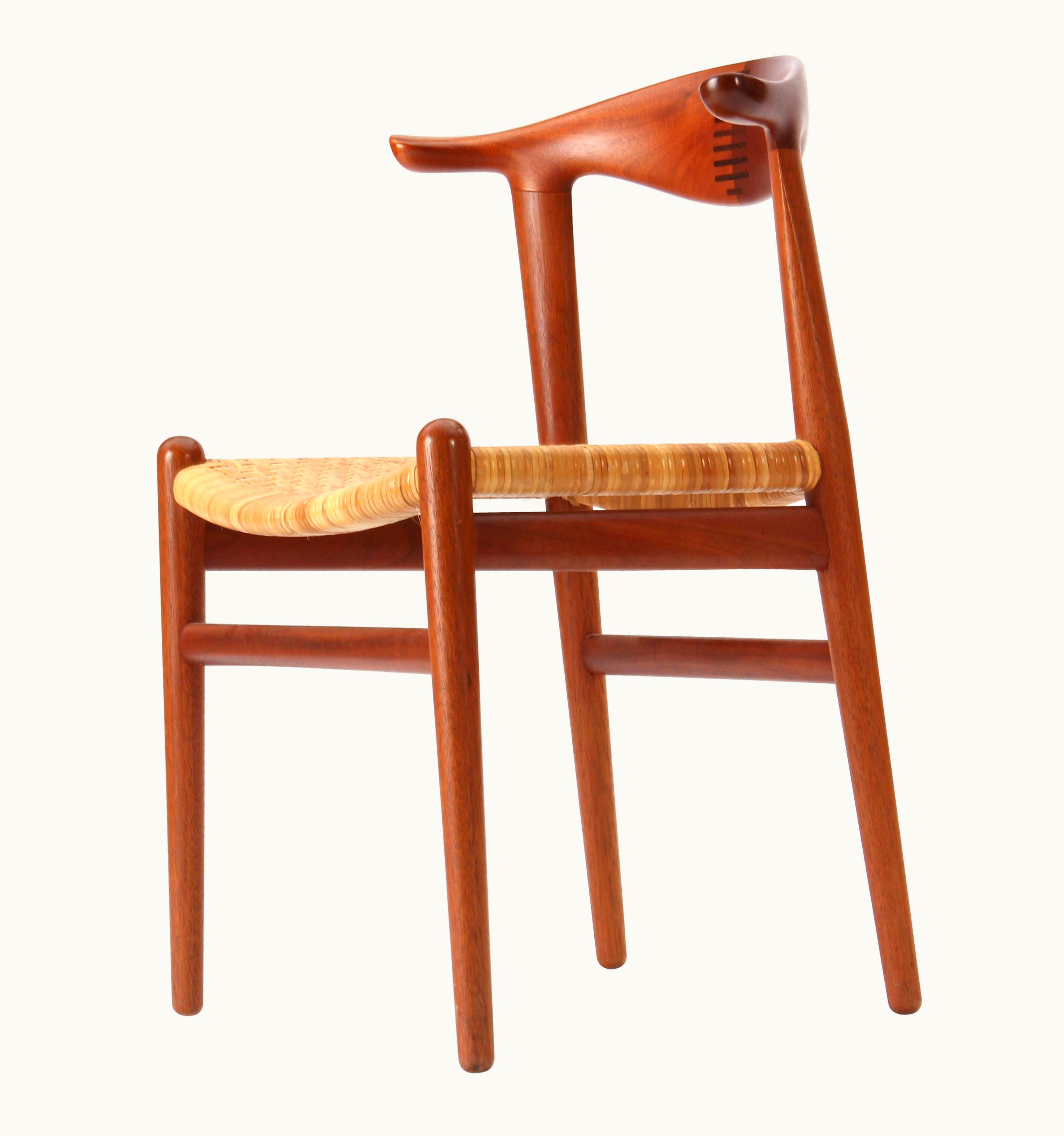 Hans J. Wegner Hans J. Wegner 1960s JH-505 Teak Cow Horn Chair By Hans J. Wegner For Johannes Hansen