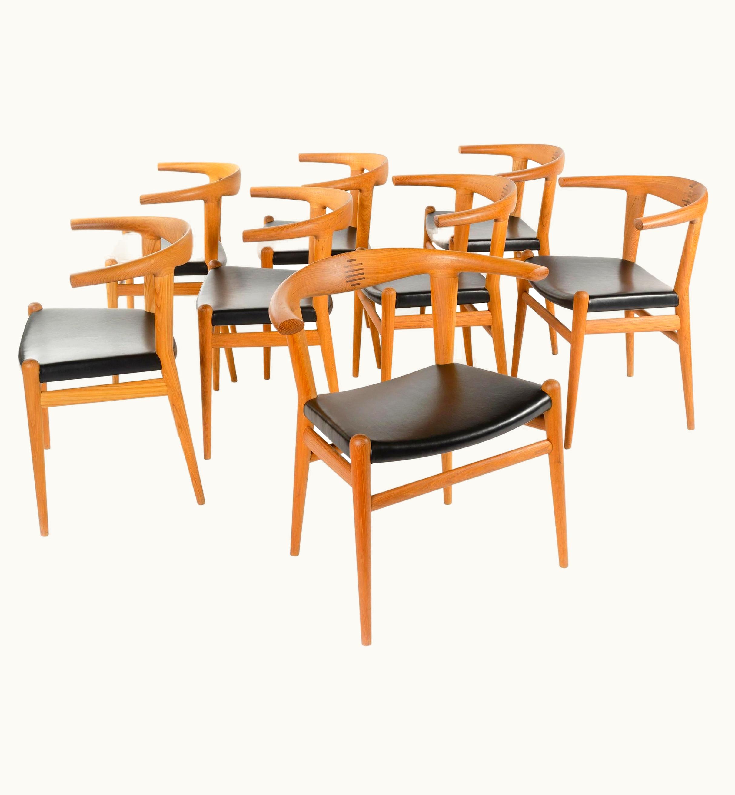 Hans J. Wegner Hans J. Wegner PP518 Limited Production Bullhorn Chair Set Of 8 By Hans J. Wegner For PP Møbler
