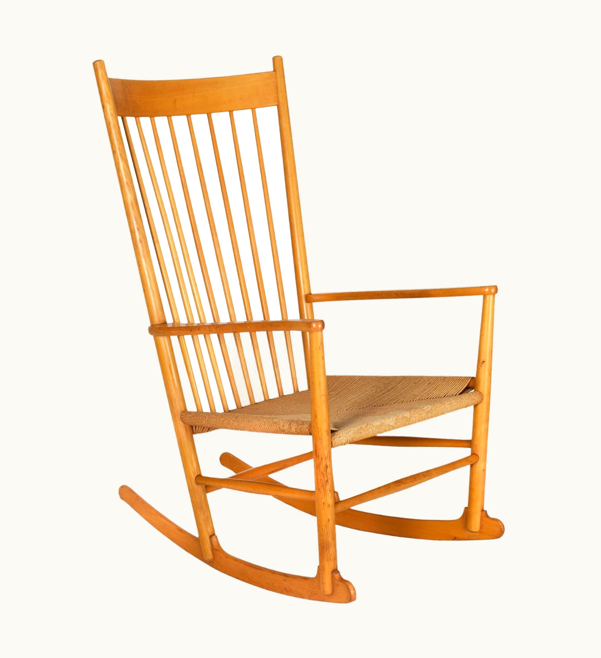 Hans J. Wegner Hans J. Wegner Vintage Hans Wegner Model J16 Beechwood Rocking Chair Circa 1973