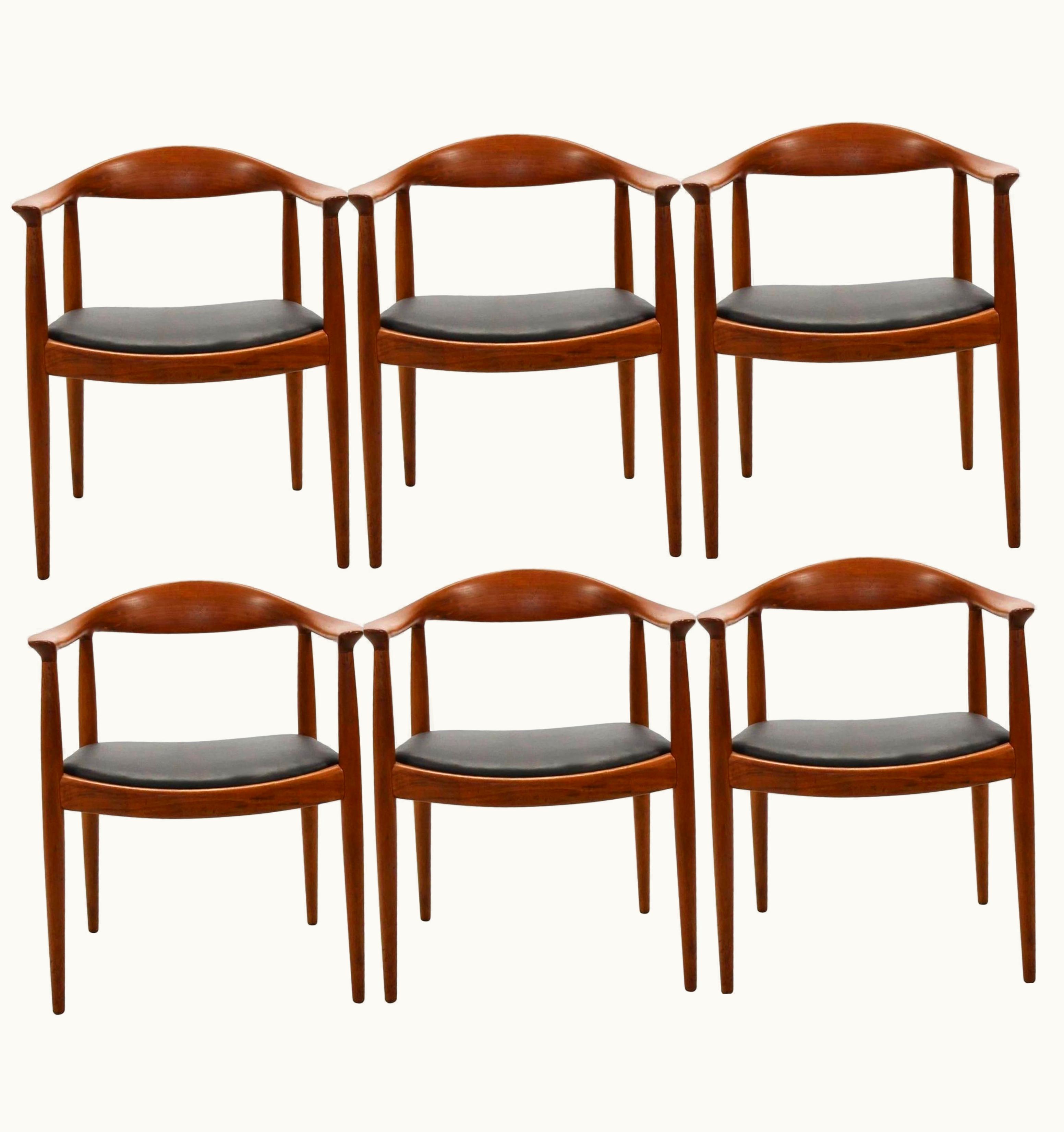 Hans J. Wegner Hans J. Wegner 4 Early Hans Wegner For Johannes Hansen JH-503 Chairs In Teak