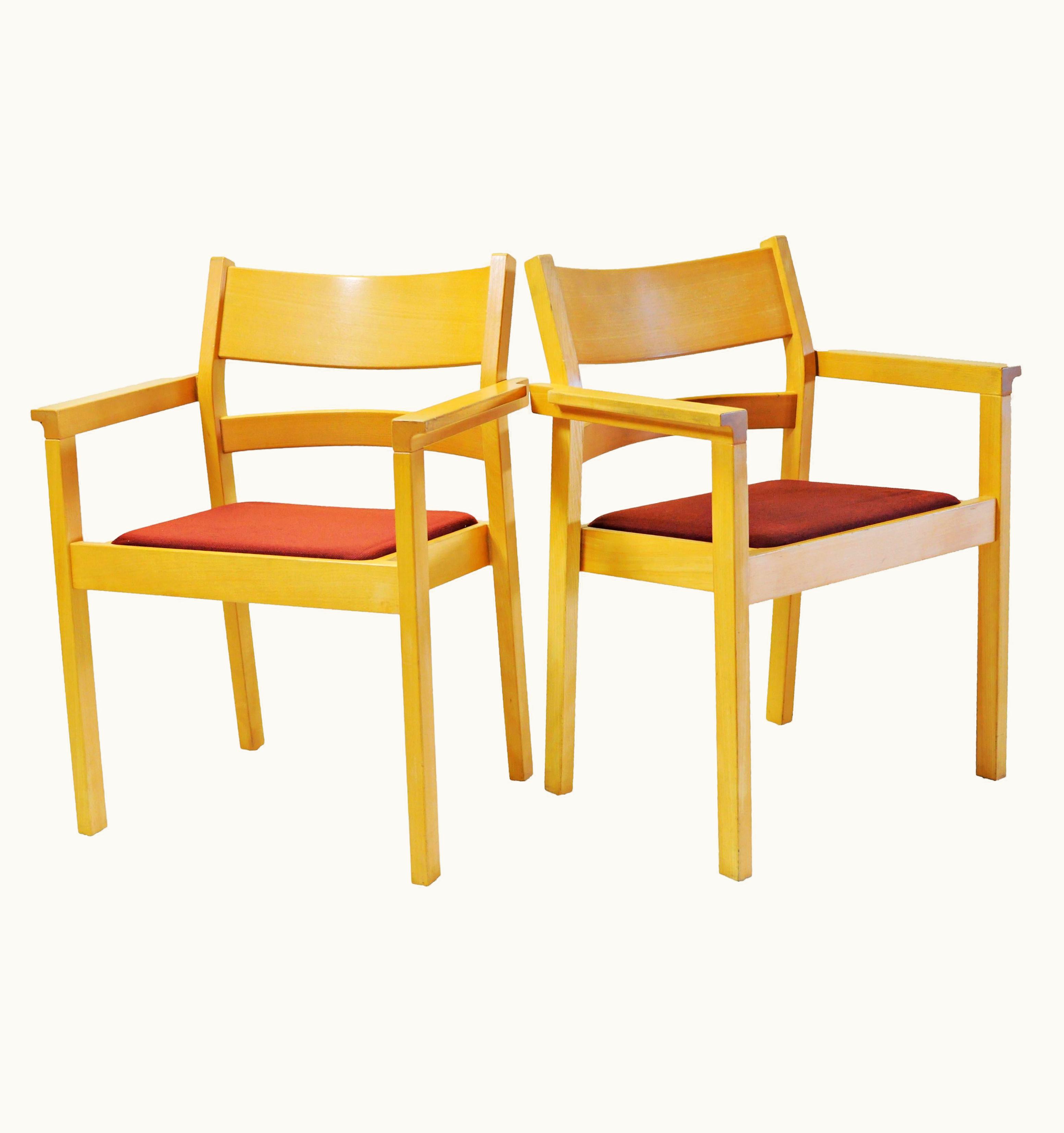Hans J. Wegner Hans J. Wegner Set Of Two Refinished Hans J. Wegner Armchairs In Beech, Choice Of Upholstery