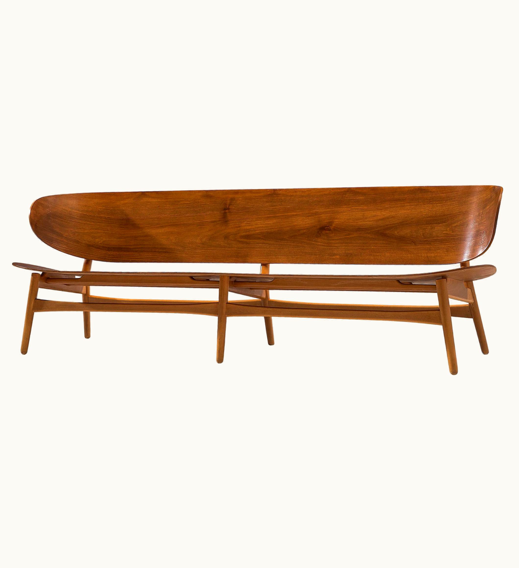 Hans J. Wegner Hans J. Wegner Rare Hans J. Wegner 'FH 1935' Four-Seat Sofa Bench In Walnut