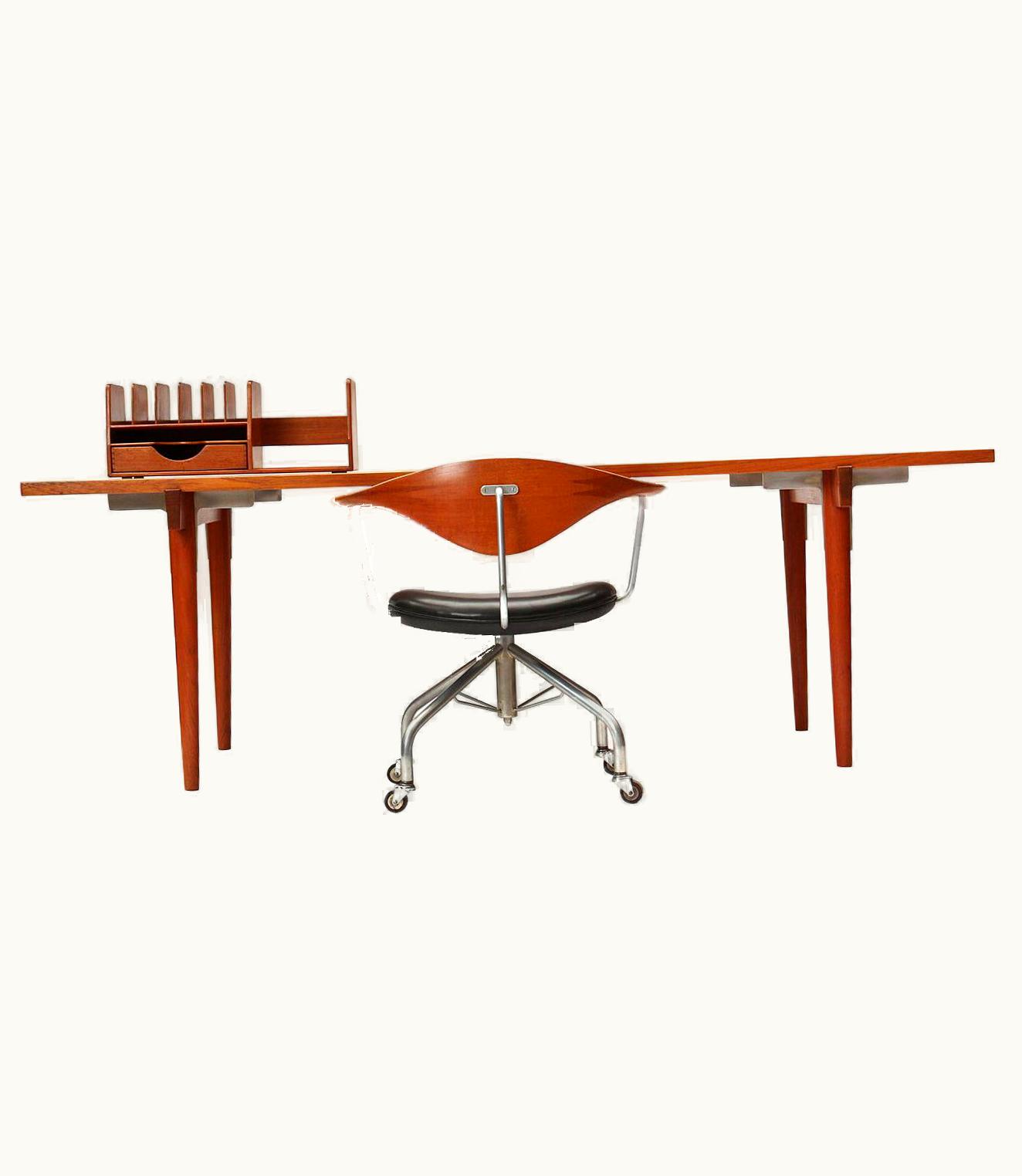 Hans J. Wegner Hans J. Wegner 1960s Danish Solid Teak Table / Desk By Hans Wegner For Johannes Hansen