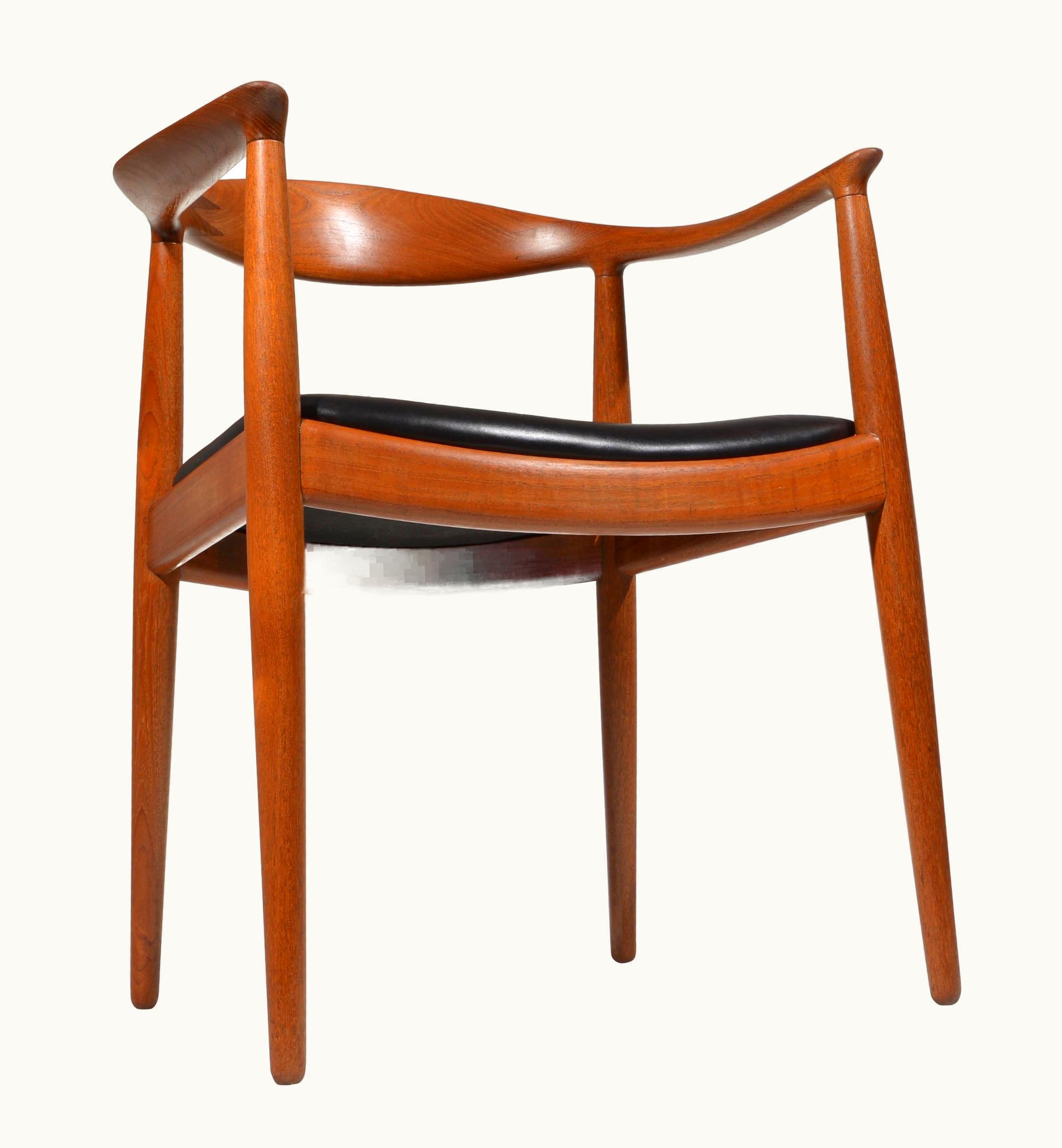 Hans J. Wegner Hans J. Wegner 10 Hans Wegner For Johannes Hansen JH-503 Chairs In Teak And Leather
