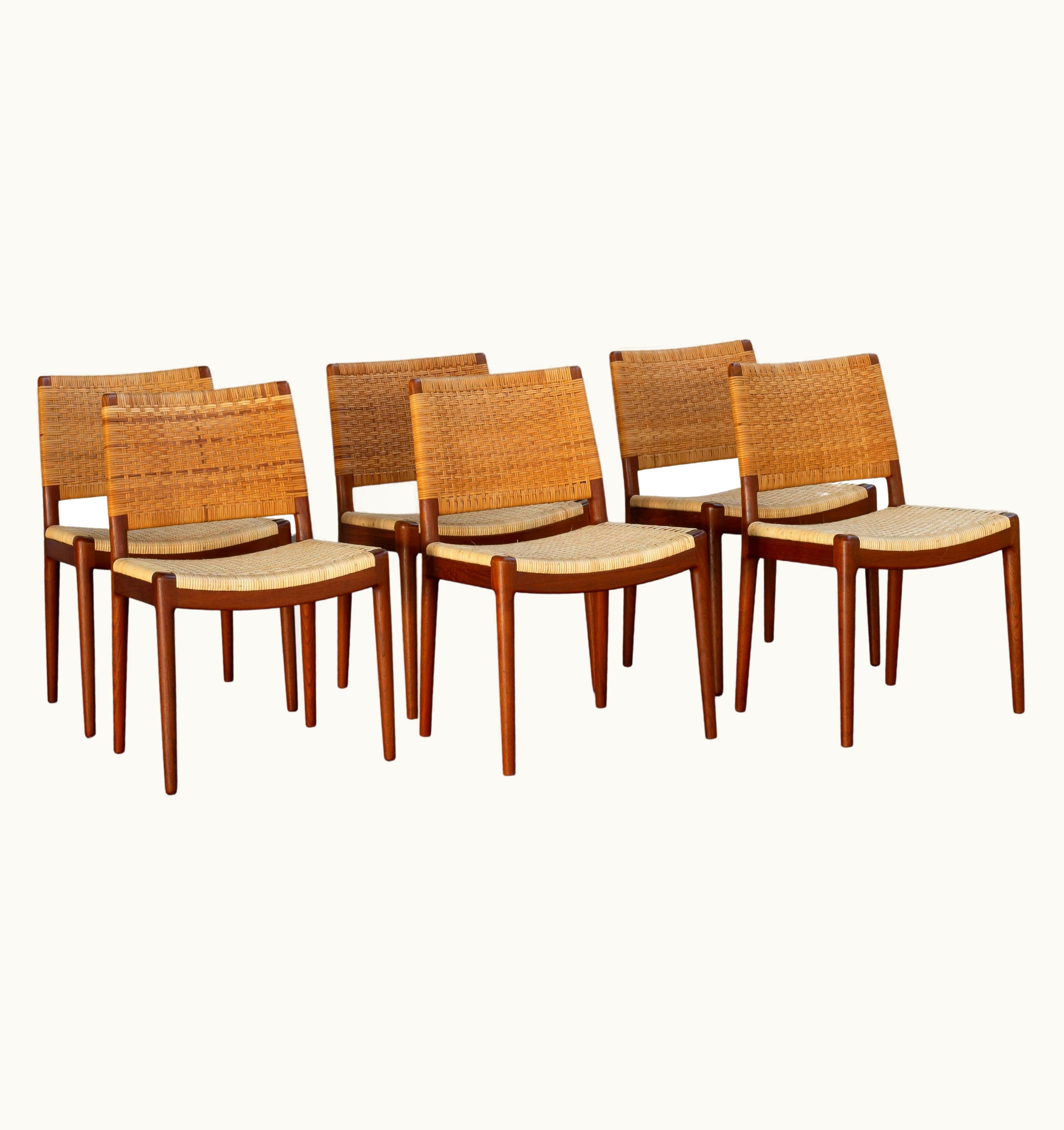 Hans J. Wegner Hans J. Wegner Set Of Six Chairs In Teak For Johannes Hansen
