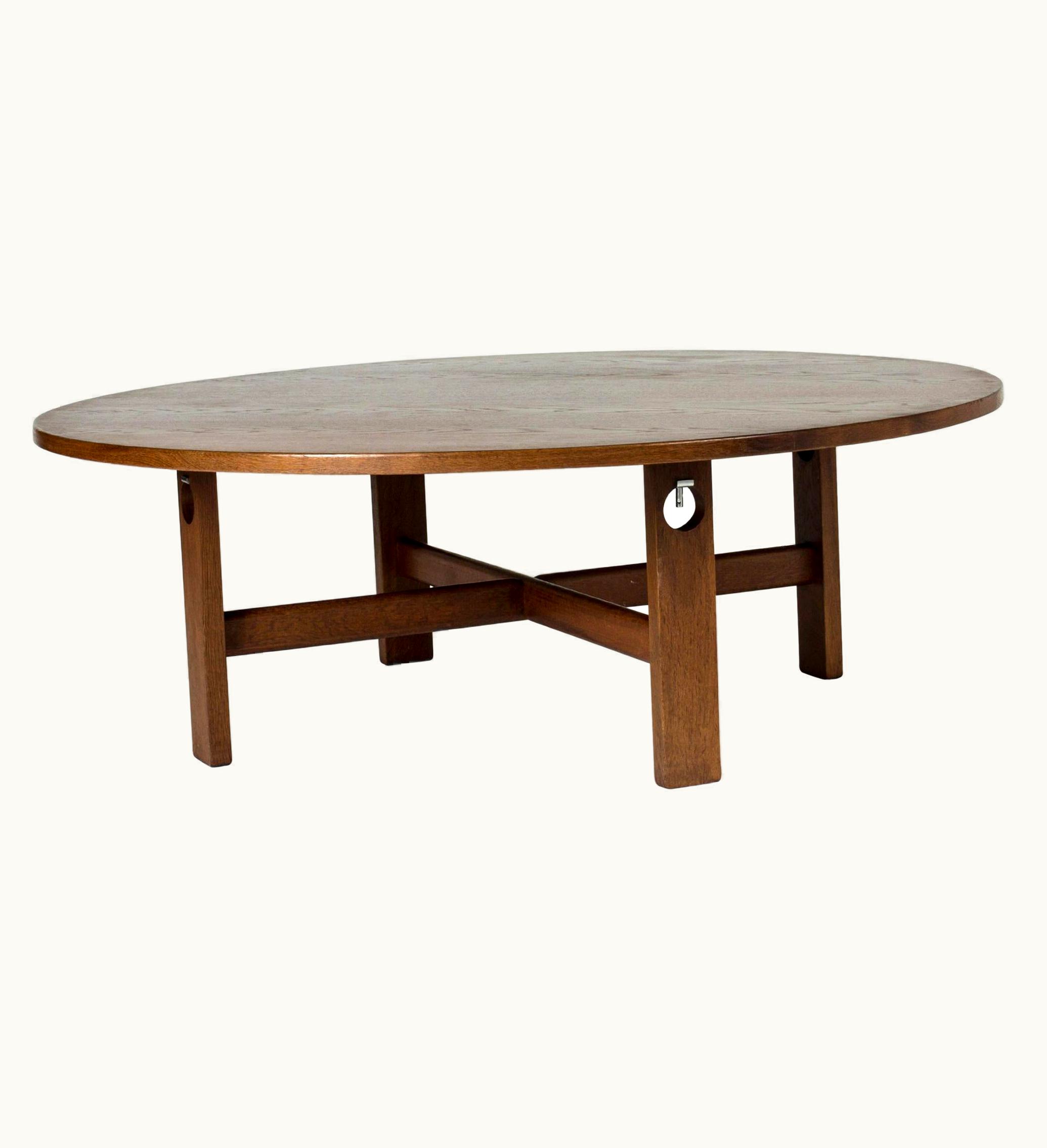 Hans J. Wegner Hans J. Wegner Stained Oak Coffee Table Designed By Hans J. Wegner For GETAMA, Denmark, 1960s
