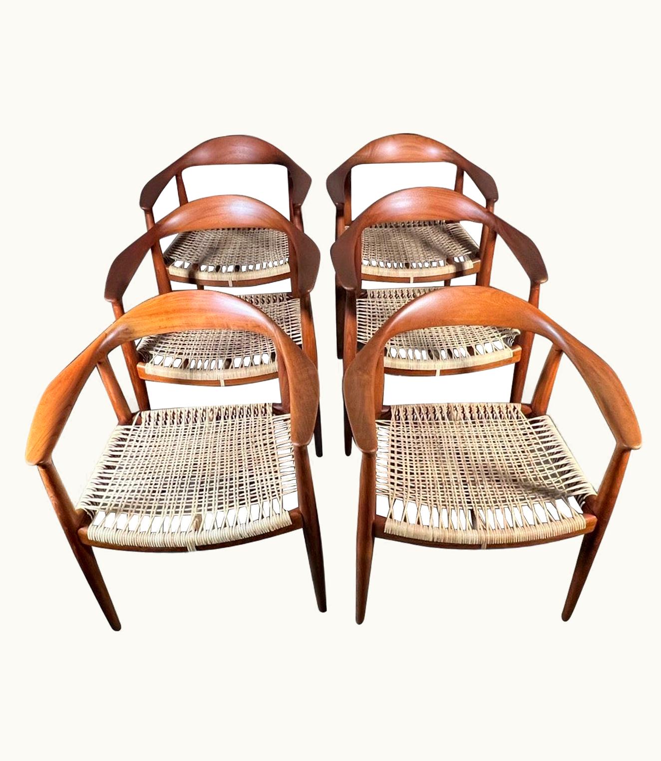 Hans J. Wegner Hans J. Wegner Set Of Six Classic Chairs By Hans Wegner Johannes Hansen, Denmark