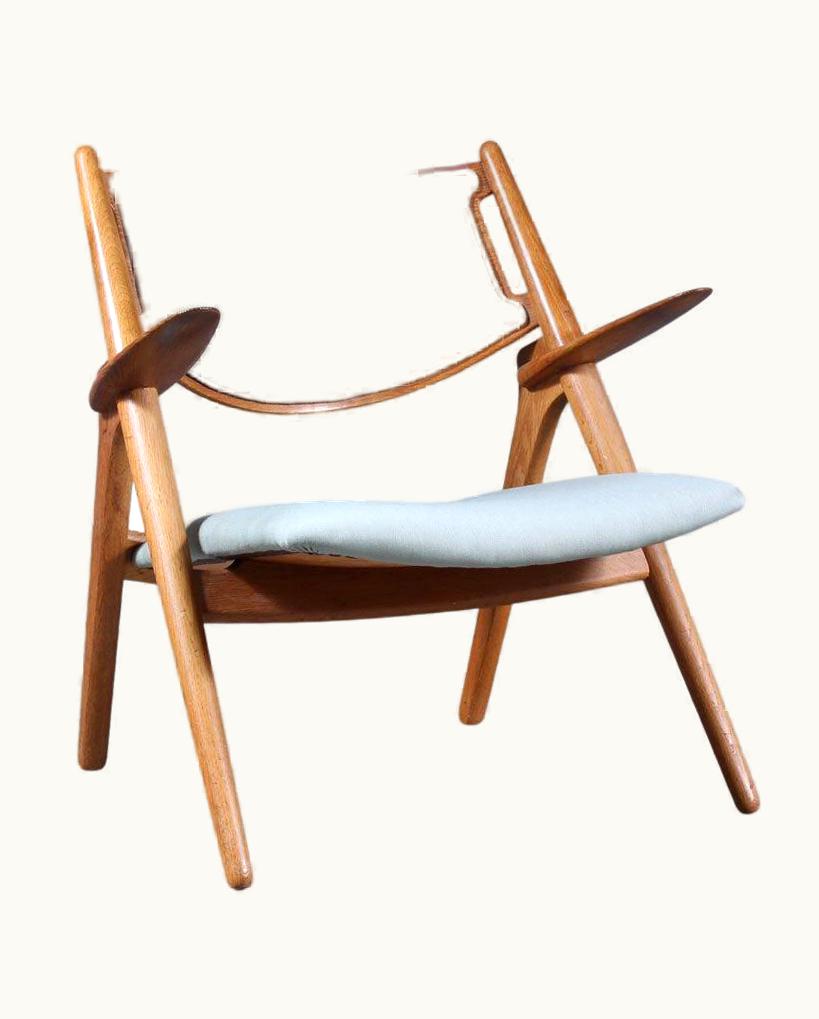 Hans J. Wegner Hans J. Wegner Hans J Wegner Model Ch 28 Solid Oak Frame For Carl Hansen Denmark 1960s