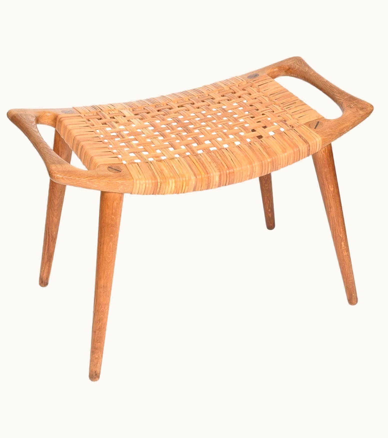 Hans J. Wegner Hans J. Wegner Woven Cane Bench Or Stool