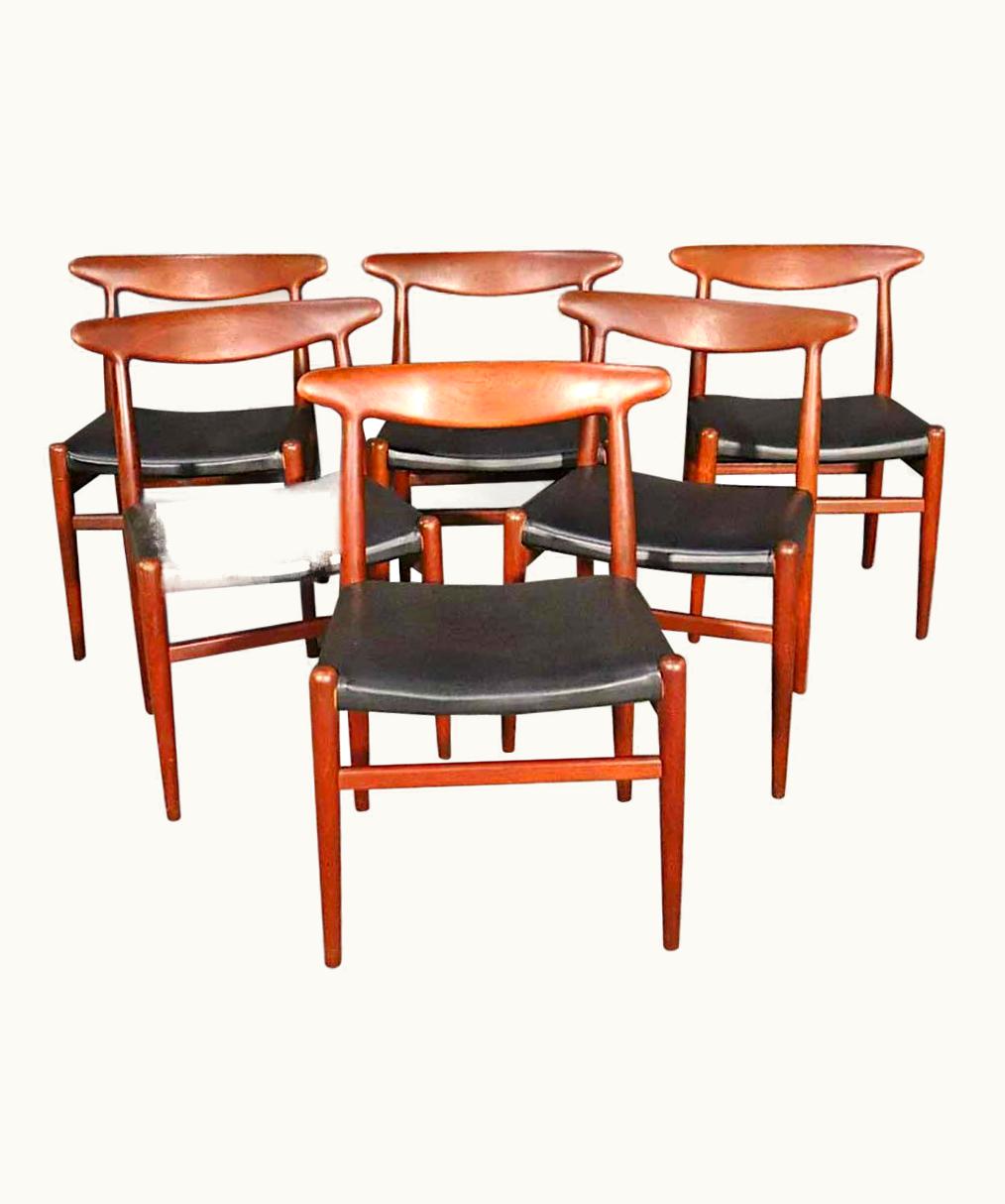 Hans J. Wegner Hans J. Wegner W2 Dining Chairs For C.M. Madsen