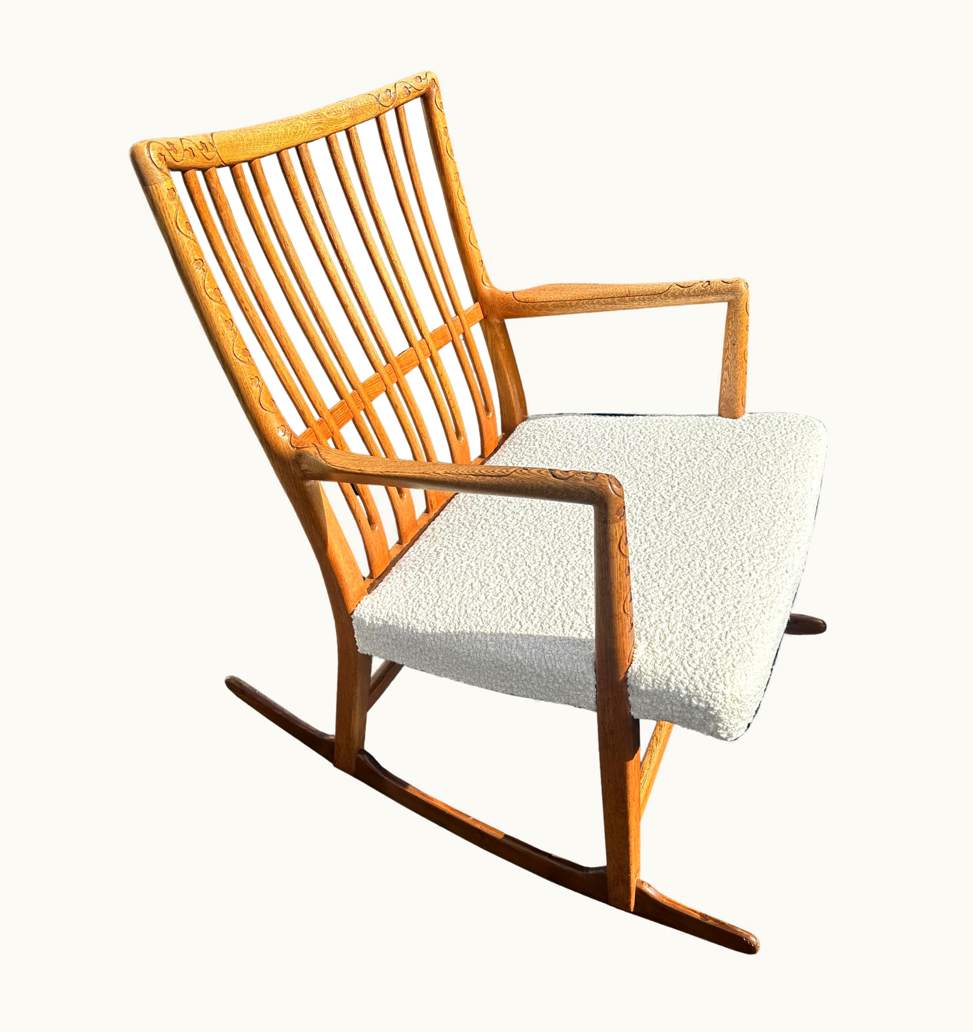 Hans J. Wegner Hans J. Wegner Oak Rocking Chair Model ML33 By Hans J.Wegner For Mikael Laursen