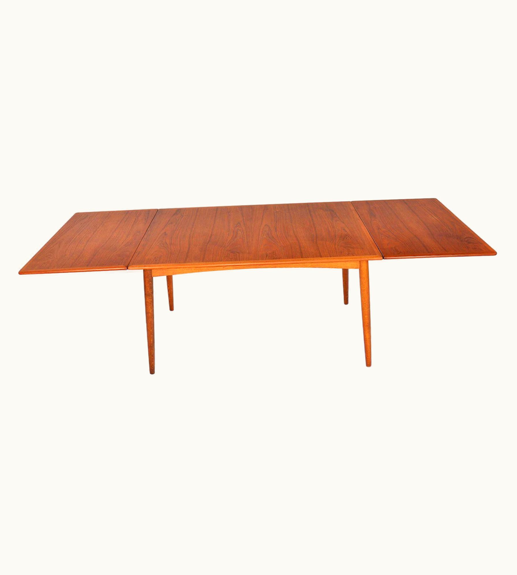 Hans J. Wegner Hans J. Wegner Teak And Oak Drop Leaf Dining Table