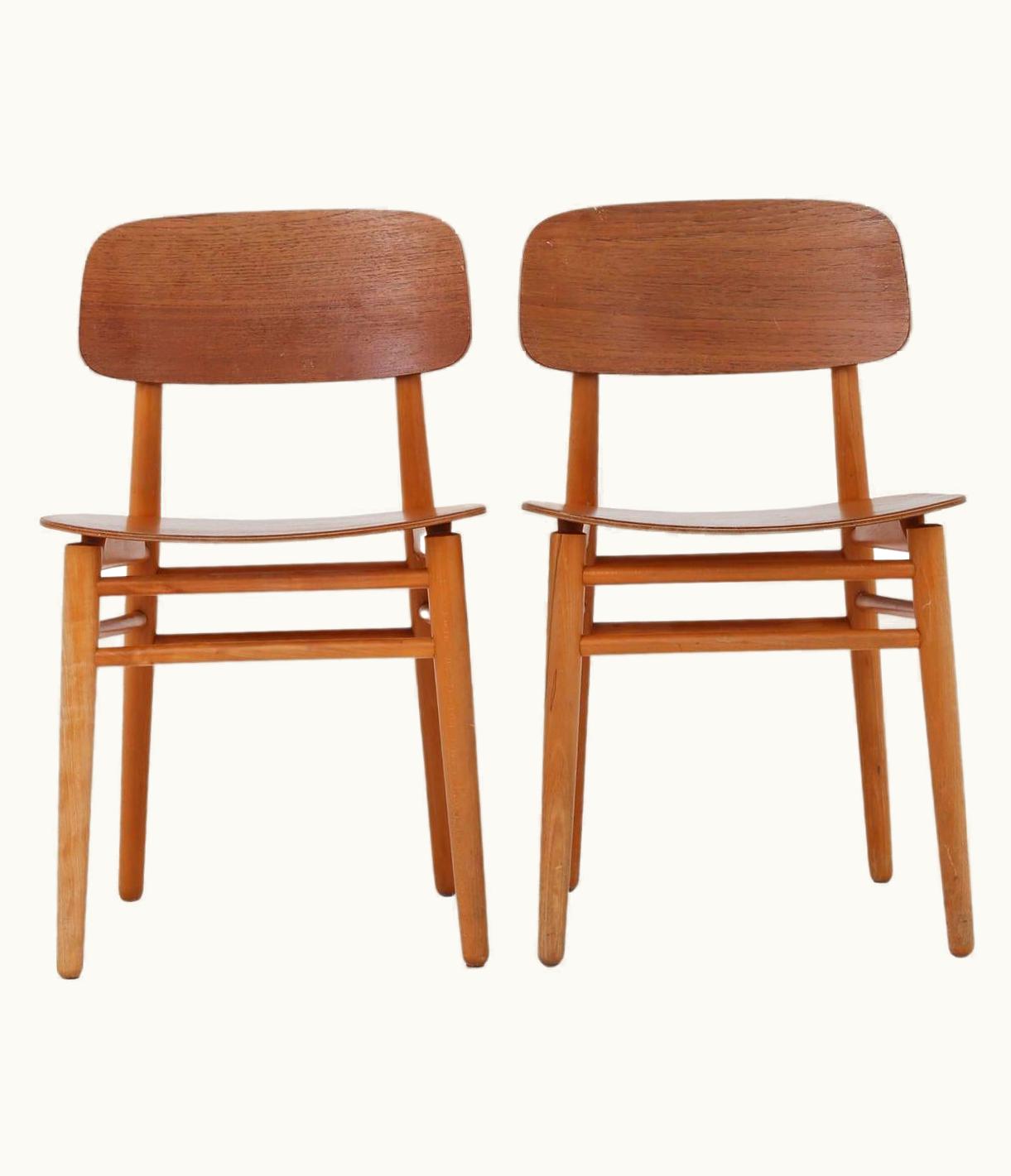 Hans J. Wegner Hans J. Wegner Set Of Two Rare Chairs By Hans J. Wegner