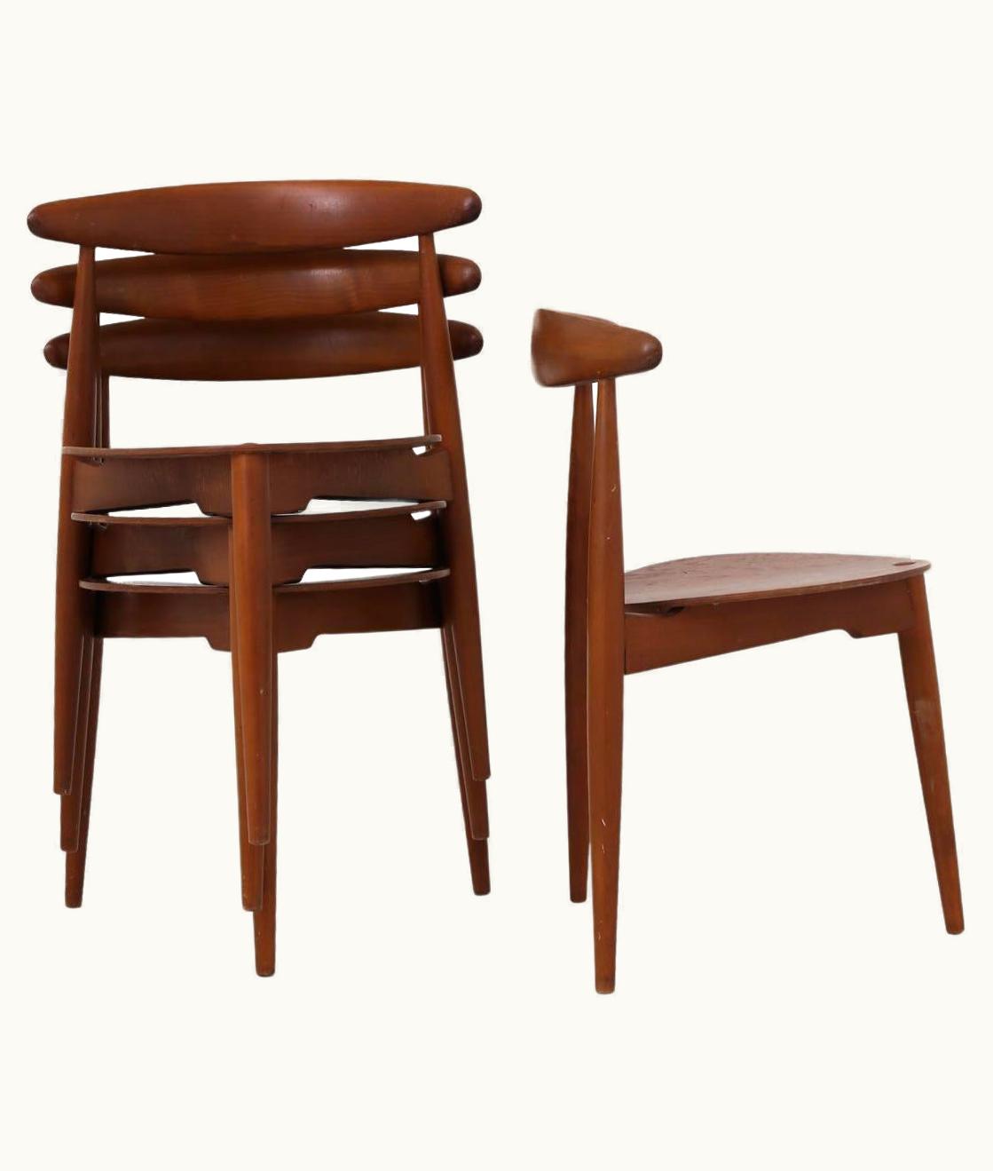 Hans J. Wegner Hans J. Wegner Set Of Four Chairs By Hans J. Wegner