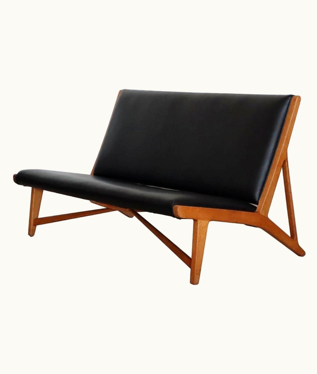 Hans J. Wegner Hans J. Wegner Rare Oak "JH 555" Sofa By Hans J. Wegner, Johannes Hansen, Denmark, 1950s