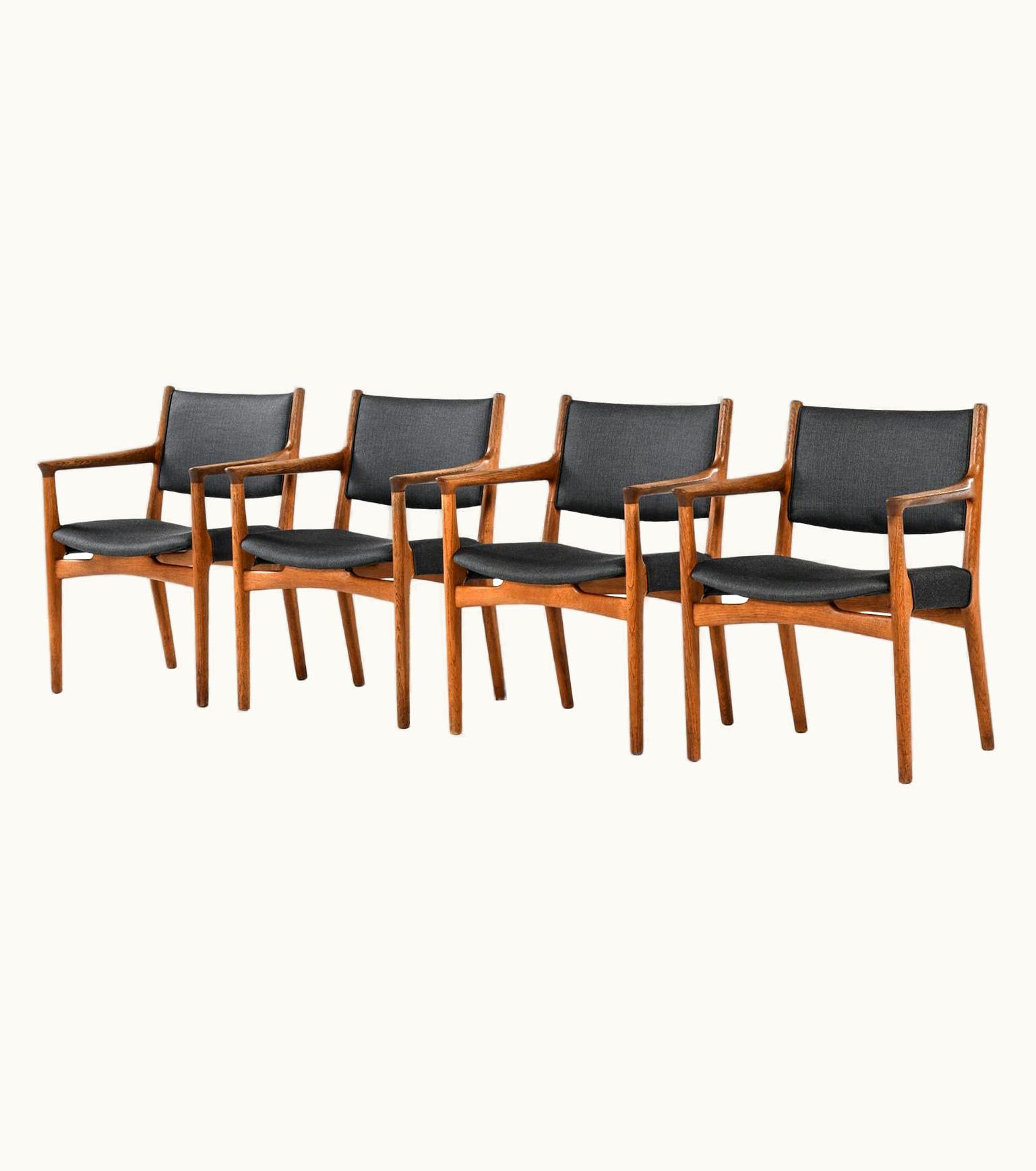 Hans J. Wegner Hans J. Wegner Armchairs Model JH-525 By Cabinetmaker Johannes Hansen In Denmark