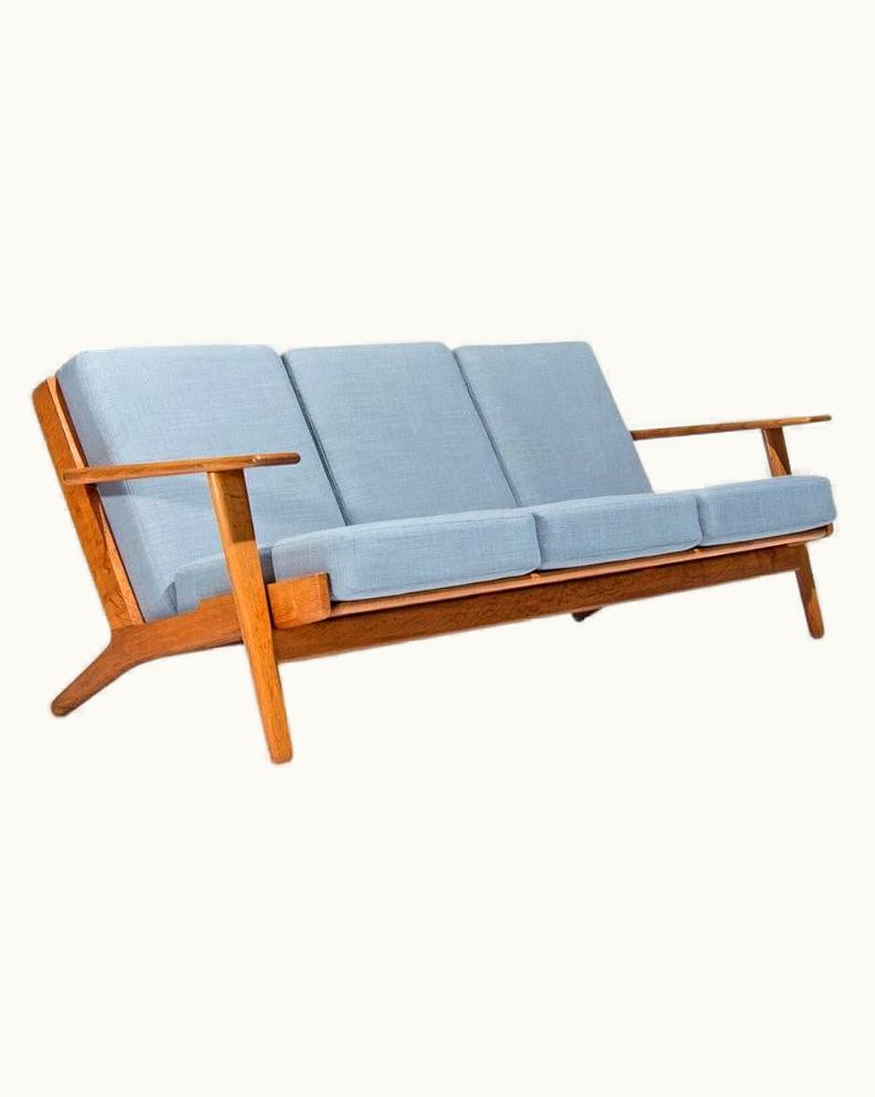 Hans J. Wegner Hans J. Wegner Sofa In Oak For Getama, Danish Midcentury Design, 1950s