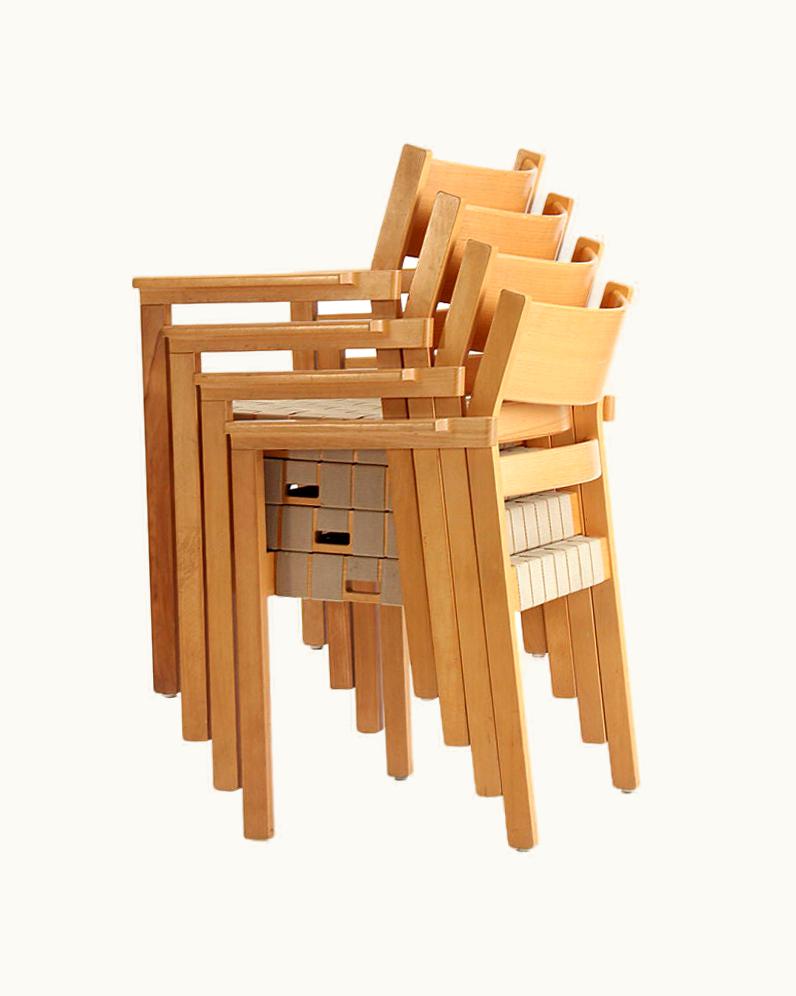 Hans J. Wegner Hans J. Wegner Set Of Four Stacking Armchairs By Hans Wegner & Johannes Hansen