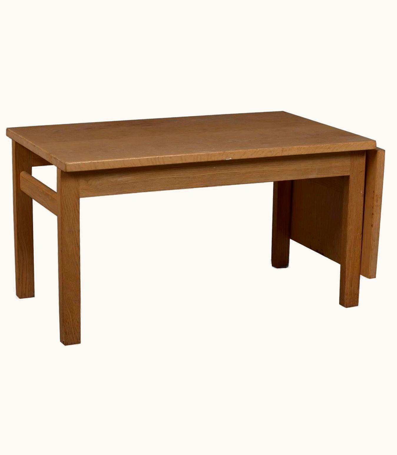 Hans J. Wegner Hans J. Wegner Oak Side Table By Hans Wegner For GETAMA With Two Flip-Up Leaves