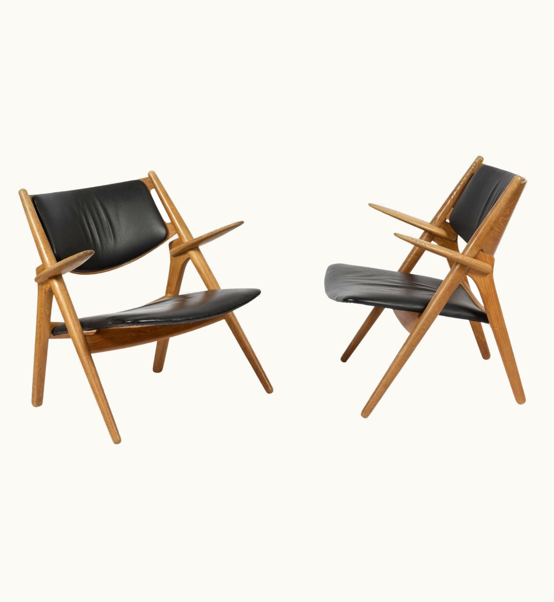 Hans J. Wegner Hans J. Wegner Paire De Fauteuils "Ch28" Par Hans J. Wegner Pour Carl Hansen & Søn