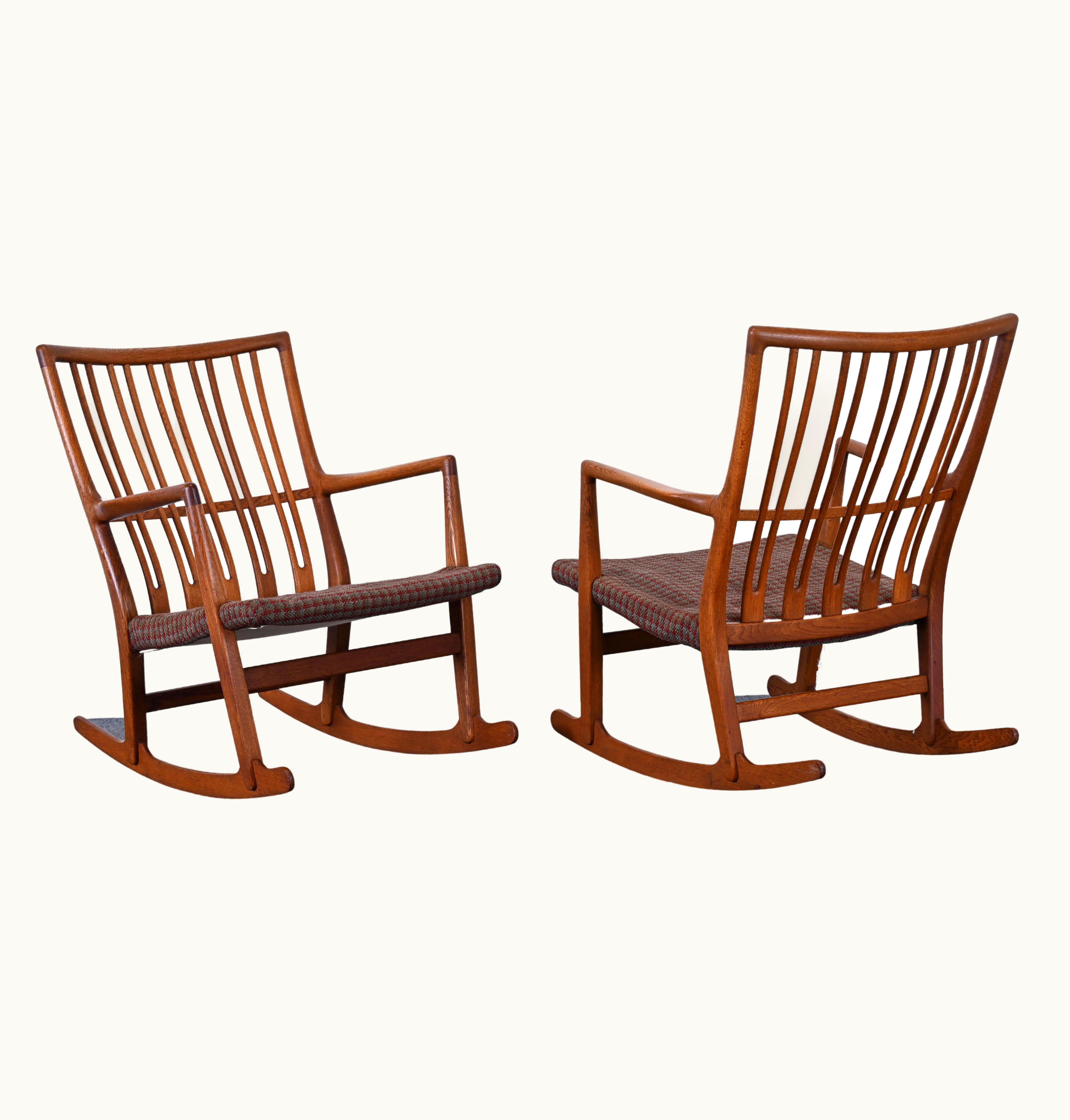 Hans J. Wegner Hans J. Wegner Pair Of ML-33 Rocking Chairs By Hans Wegner, 1940s