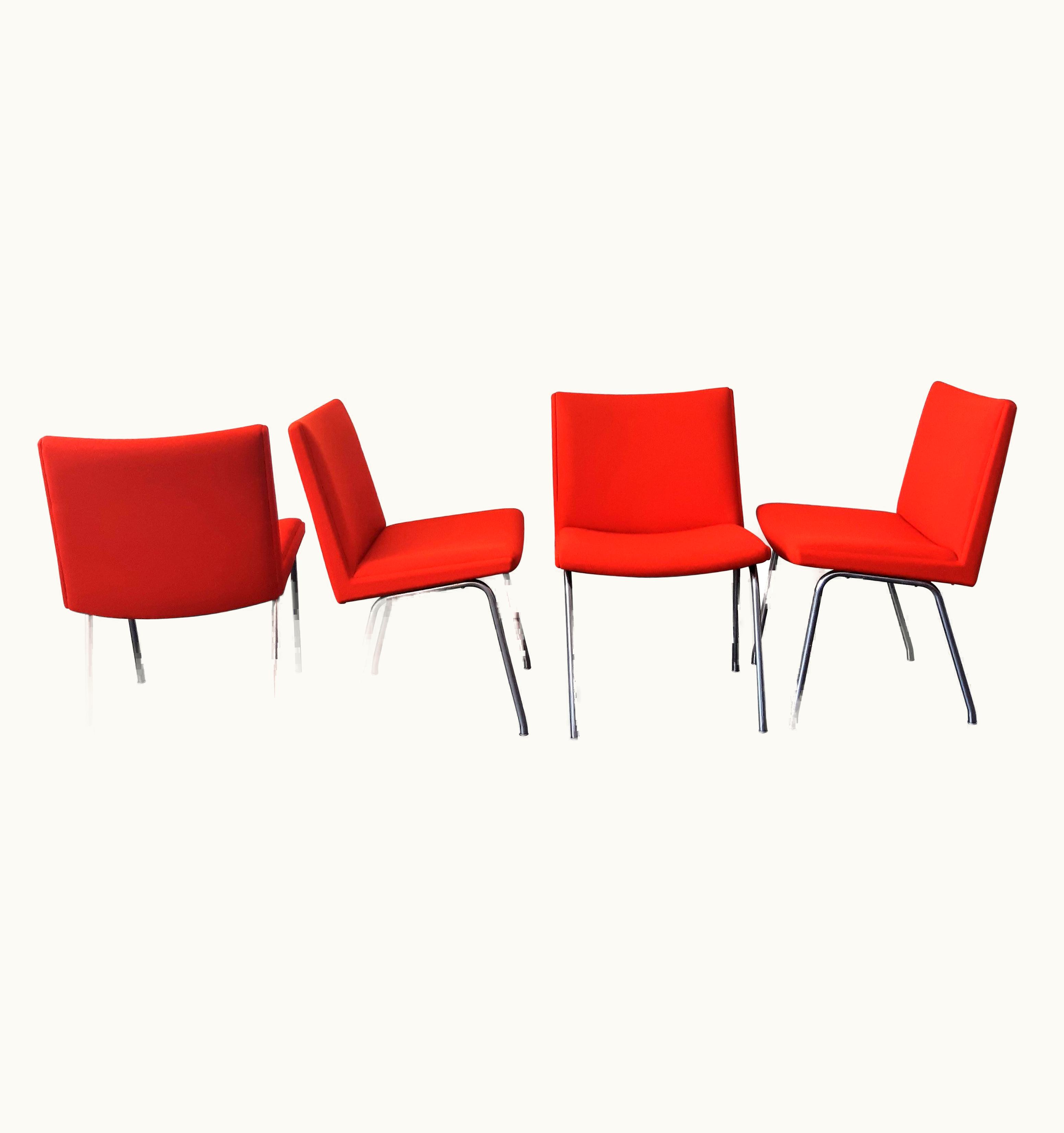 Hans J. Wegner Hans J. Wegner Set Of 4 Model Airport Dining Chairs By Hans Wegner For AP Stolen, Denmark