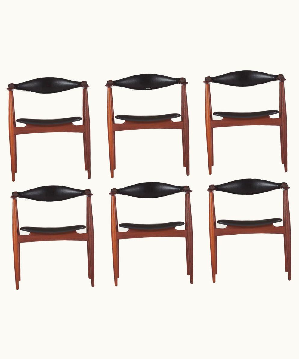 Hans J. Wegner Hans J. Wegner Six Hans Wegner Dining Chairs, Model CH34 For Carl Hansen