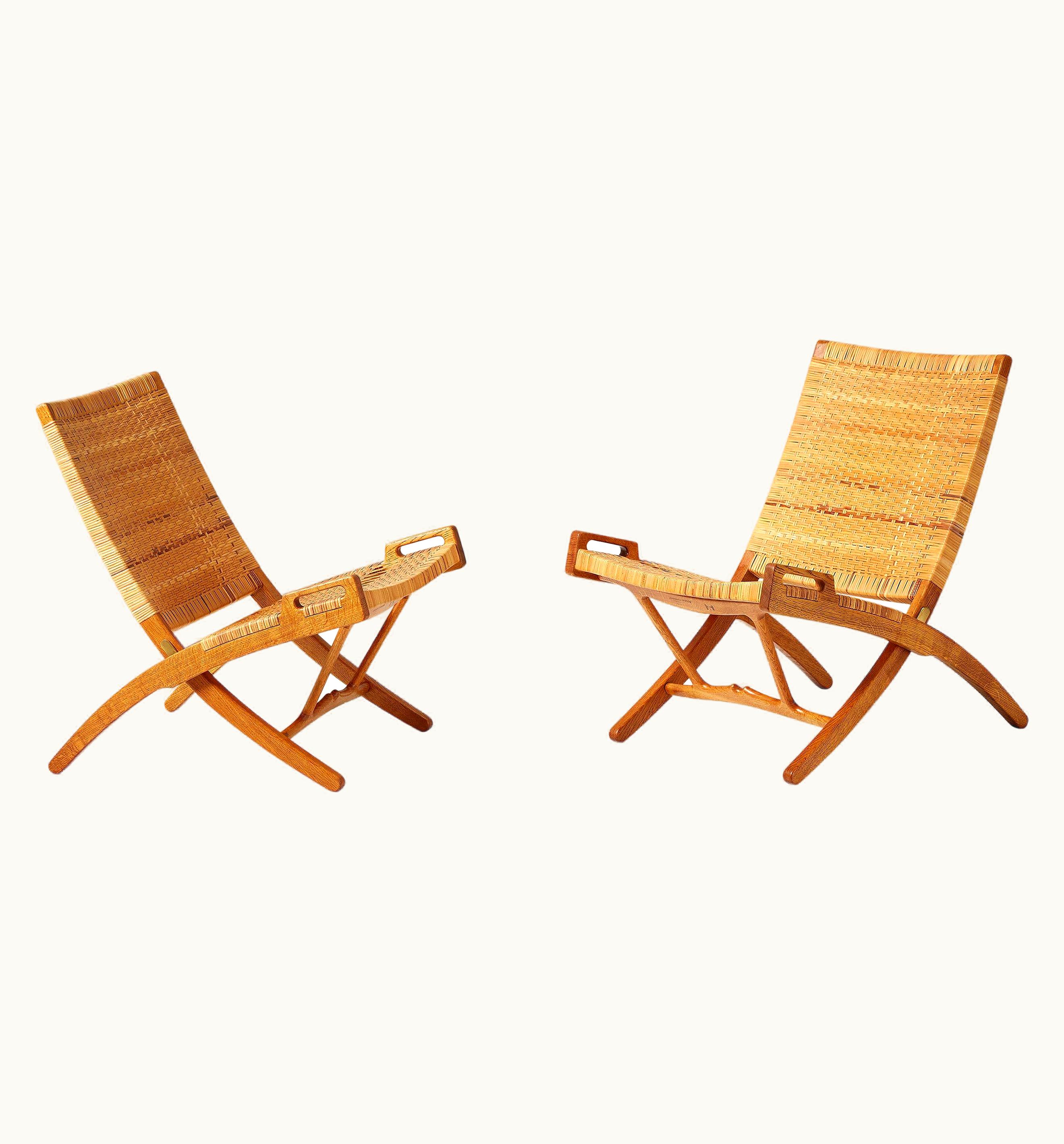 Hans J. Wegner Hans J. Wegner Pair Of JH-512 Oak Folding Chairs, 1949