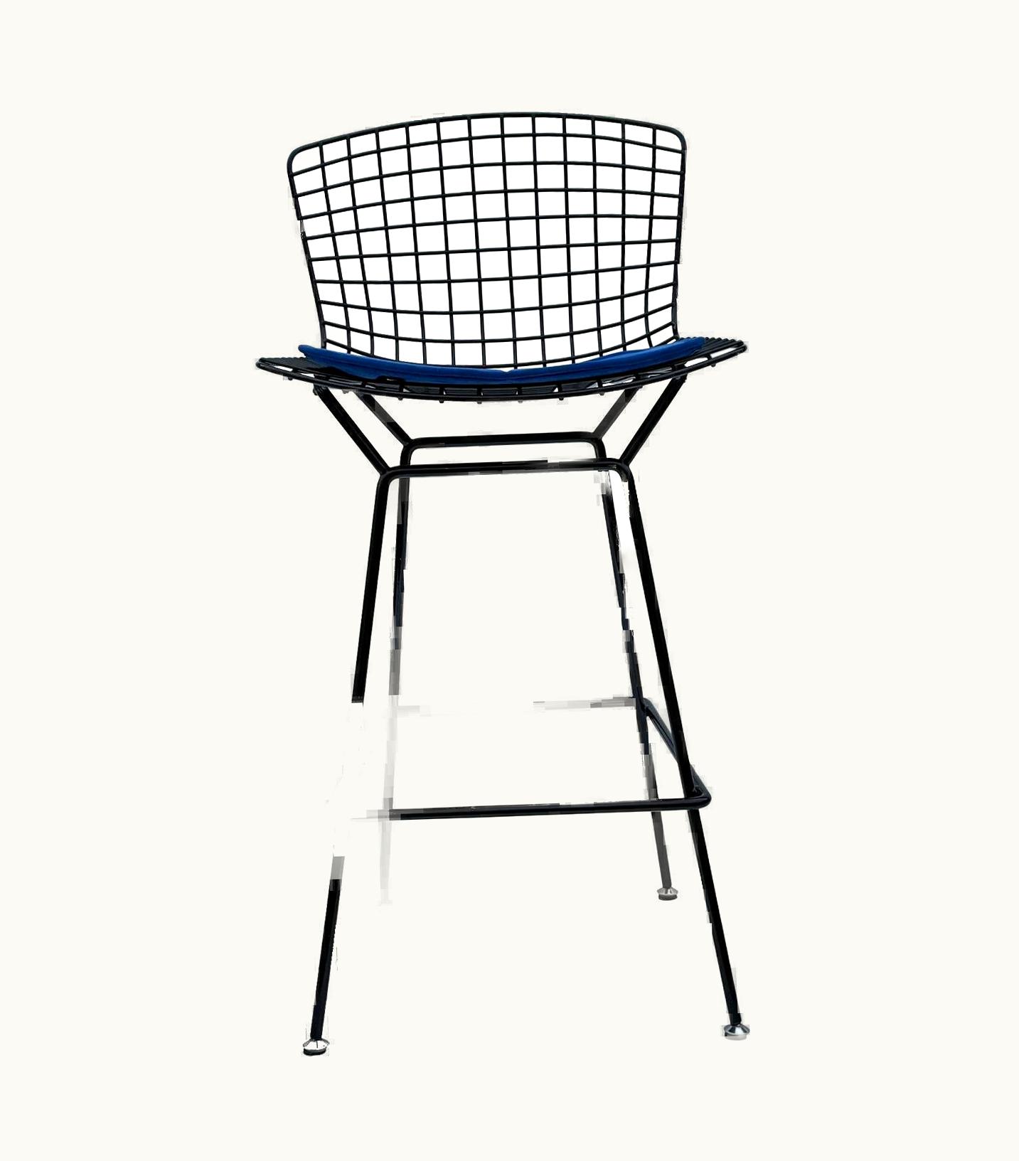 Harry Bertoia Harry Bertoia Mid-Century Modern Black Wire Bar Stool By Harry Bertoia For Knoll