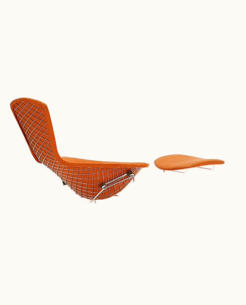 Harry Bertoia Harry Bertoia For Knoll Chrome Bird Chair And Ottoman