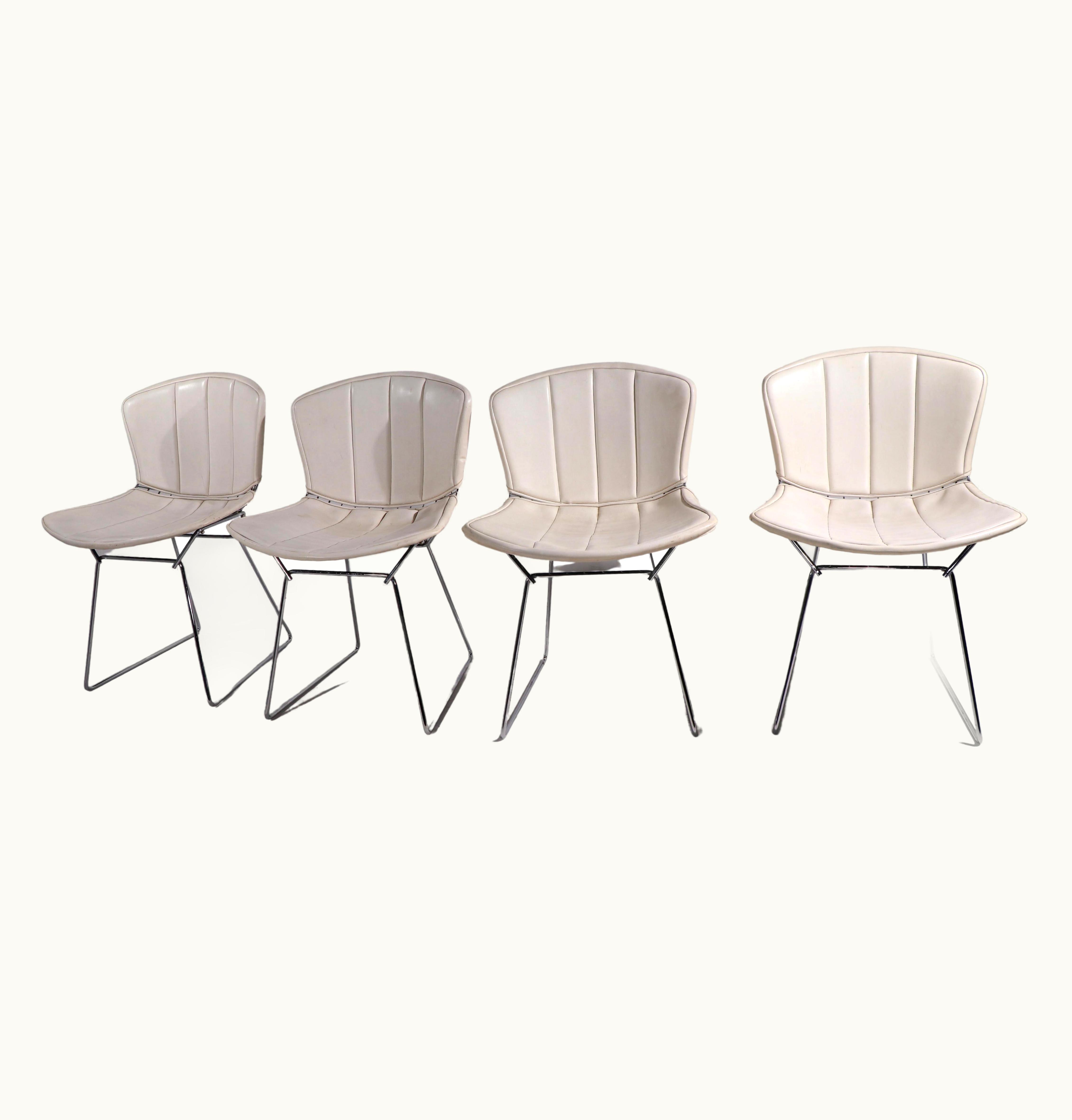 Harry Bertoia Harry Bertoia Set Of Four Chrome Dining Chairs By Bertoia For Knoll