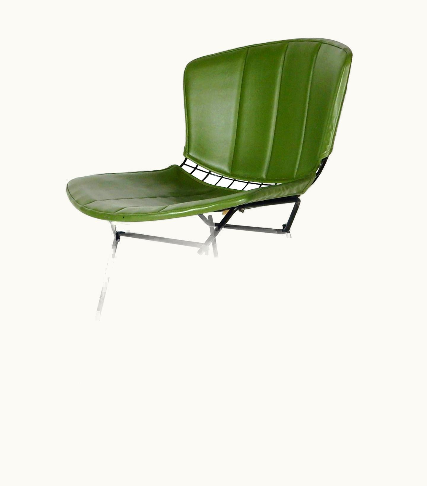 Harry Bertoia Harry Bertoia 1960's Harry Bertoia Design For Knoll Associates Fitted Cover Wire Side Chair