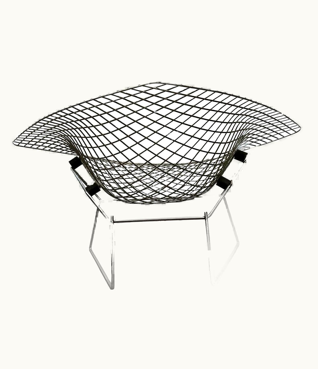 Harry Bertoia Harry Bertoia 1955, Harry Bertoia For Knoll International, Wide, Large, Chrome, Diamond Chair