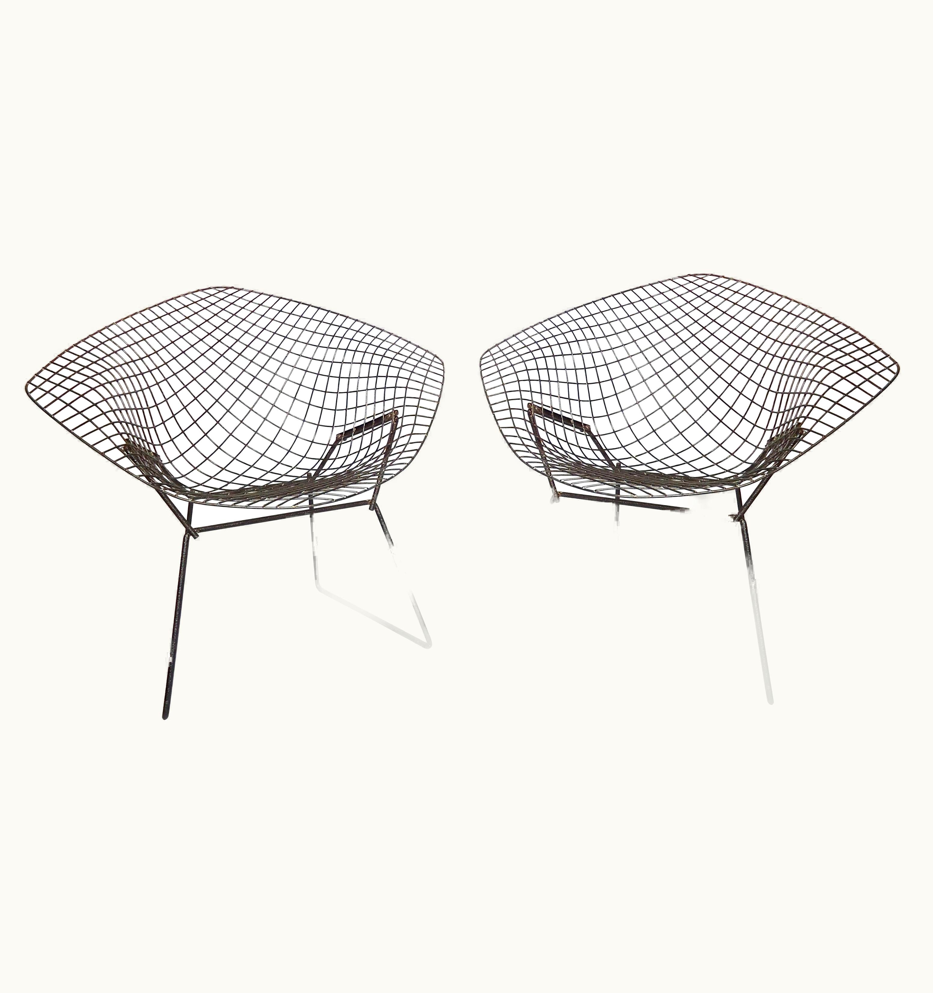 Harry Bertoia Harry Bertoia Pair Of Bertoia Diamond Chairs