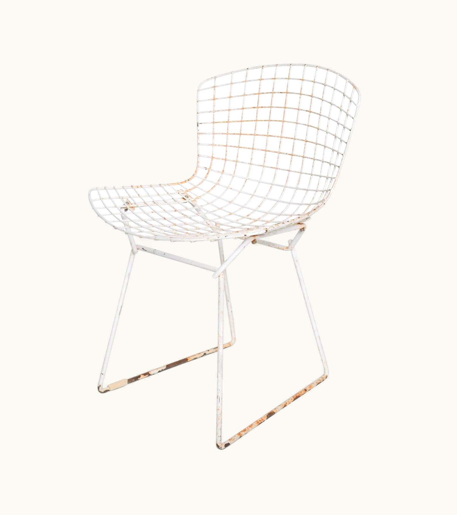 Harry Bertoia Harry Bertoia Industrial Wire Side Chair White Knoll Classic 1950s
