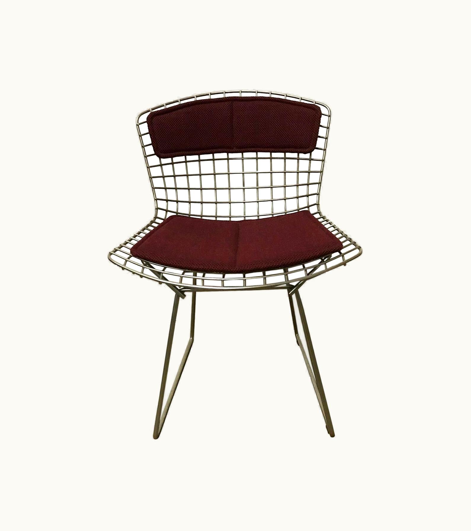 Harry Bertoia Harry Bertoia 1952, Harrie Bertoia, Knoll International, Rarely Upholstered Wire Dining Chair