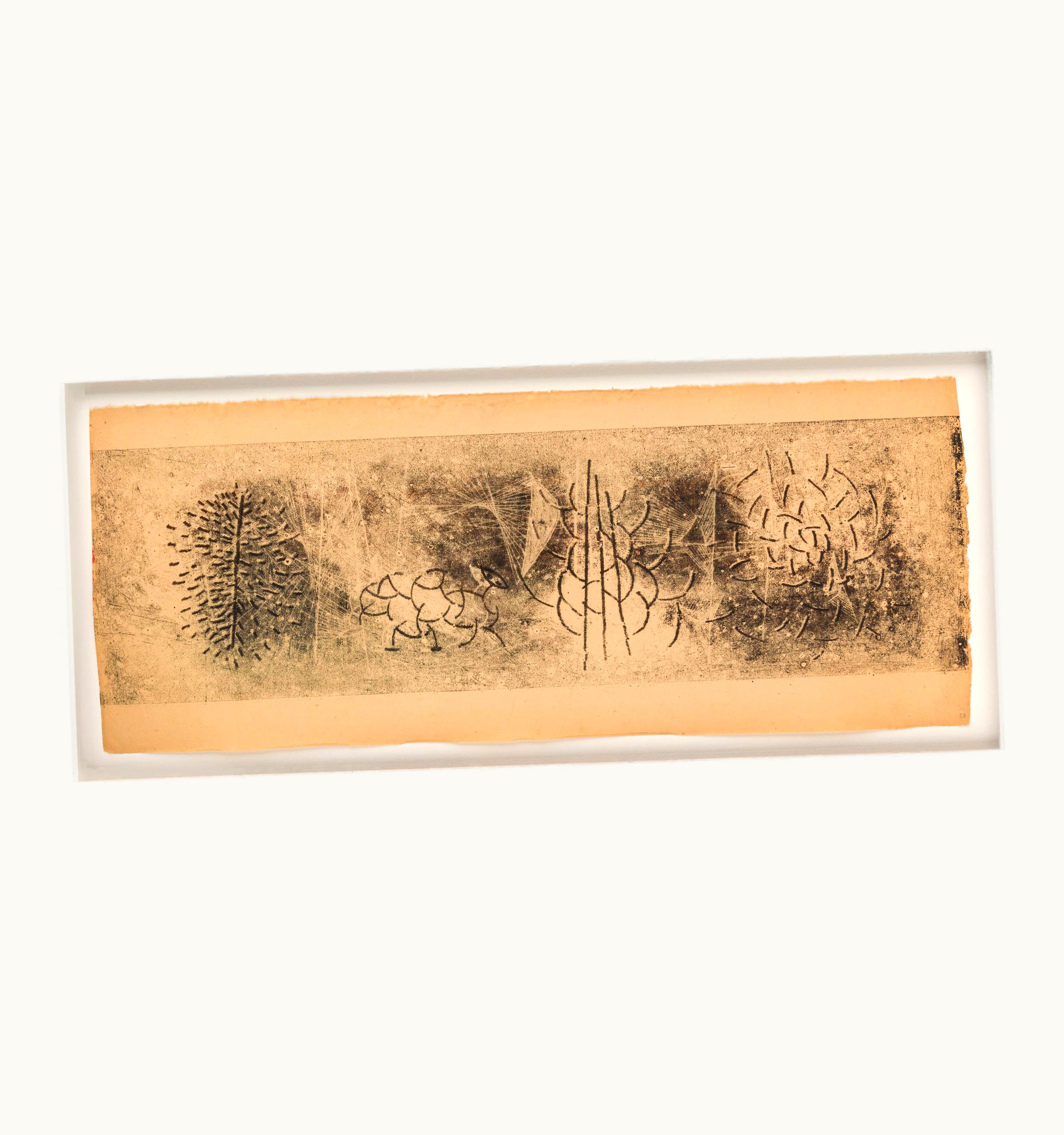 Harry Bertoia Harry Bertoia Framed Monoprint On Rice Paper, USA, 1960s UZ0192579